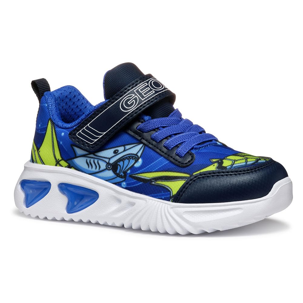 Geox J Assister BOY B, Boys’ Sneaker, Royal/Navy,