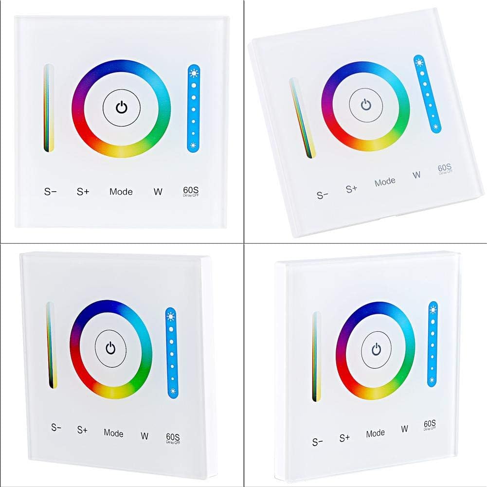 Fdit Wall-Mounted Led Panel Controller Capacitive Touch Panel Smart Dimmable Light for RGB Rgbw and RGB+CCT Led Strips