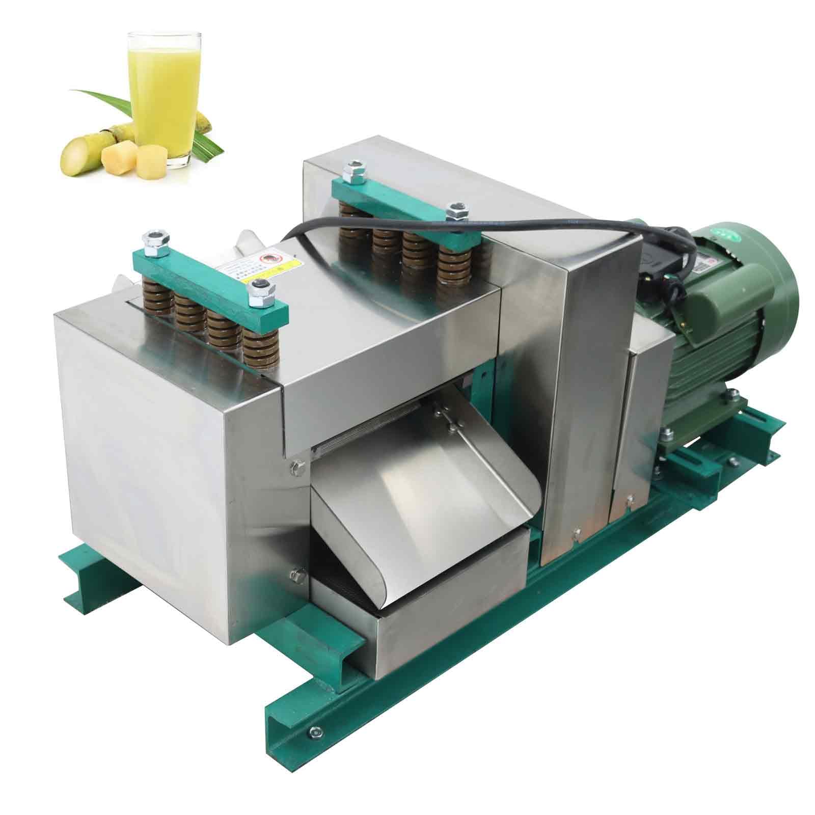 Exprimidor eléctrico de escritorio de 220 V con 3 rodillos, capacidad de trituración de caña de azúcar de 1,763.7 lbs/h, alto rendimiento de jugo, exprimidor de caña de azúcar de 3500 W