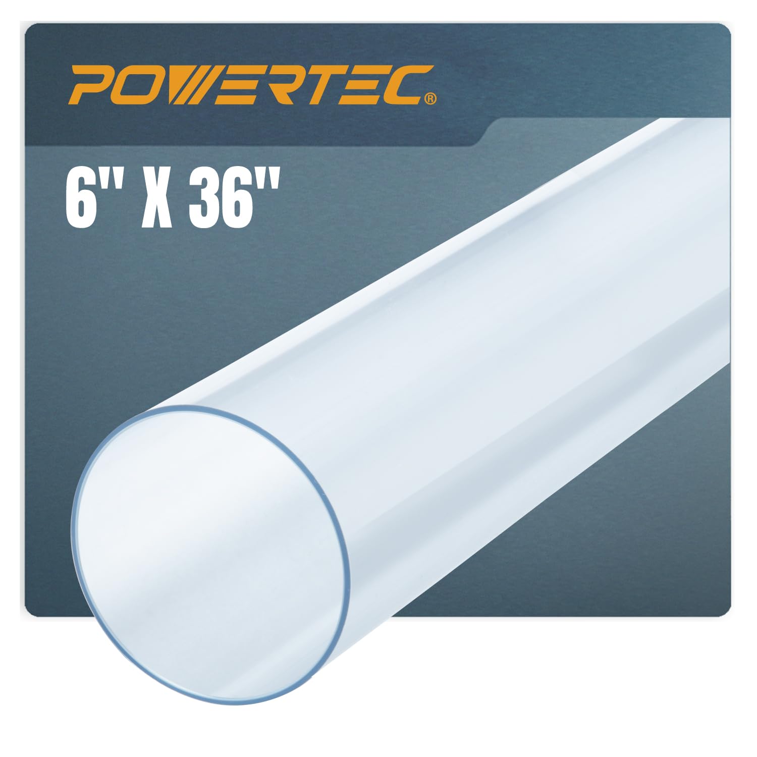 POWERTEC Clear PVC Pipe 6 inch by 36 inch dust collection