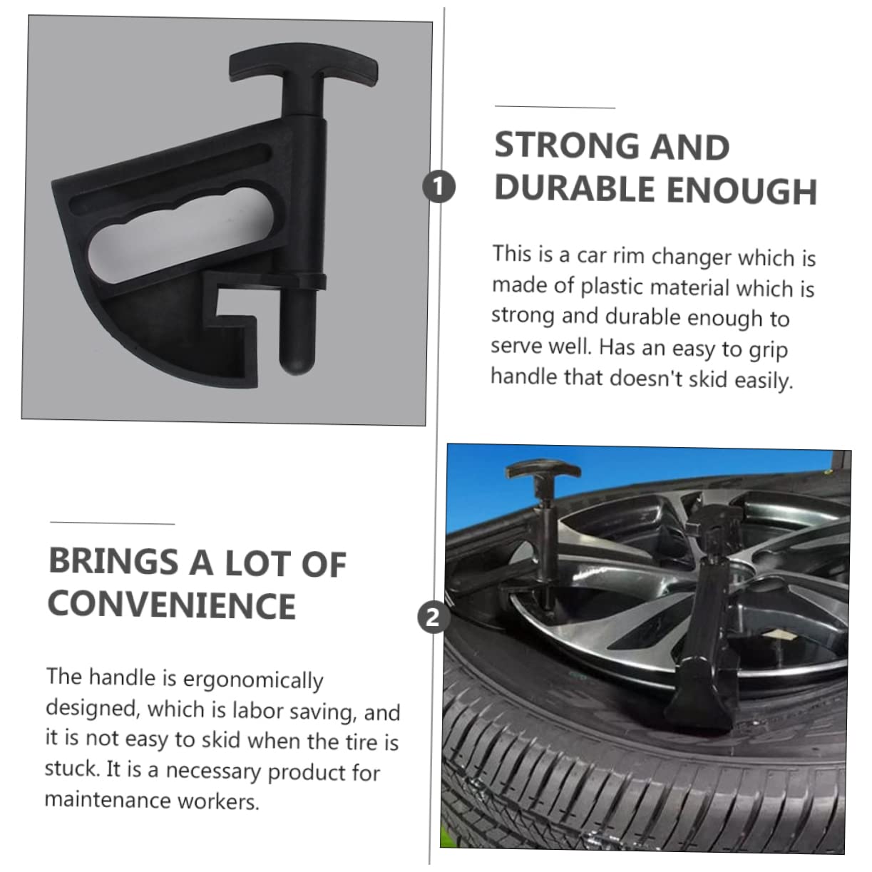 HAPINARY 2 Pcs Car Tire Lever Device Changing Tools Handle Car Rim Changer for Vehicles