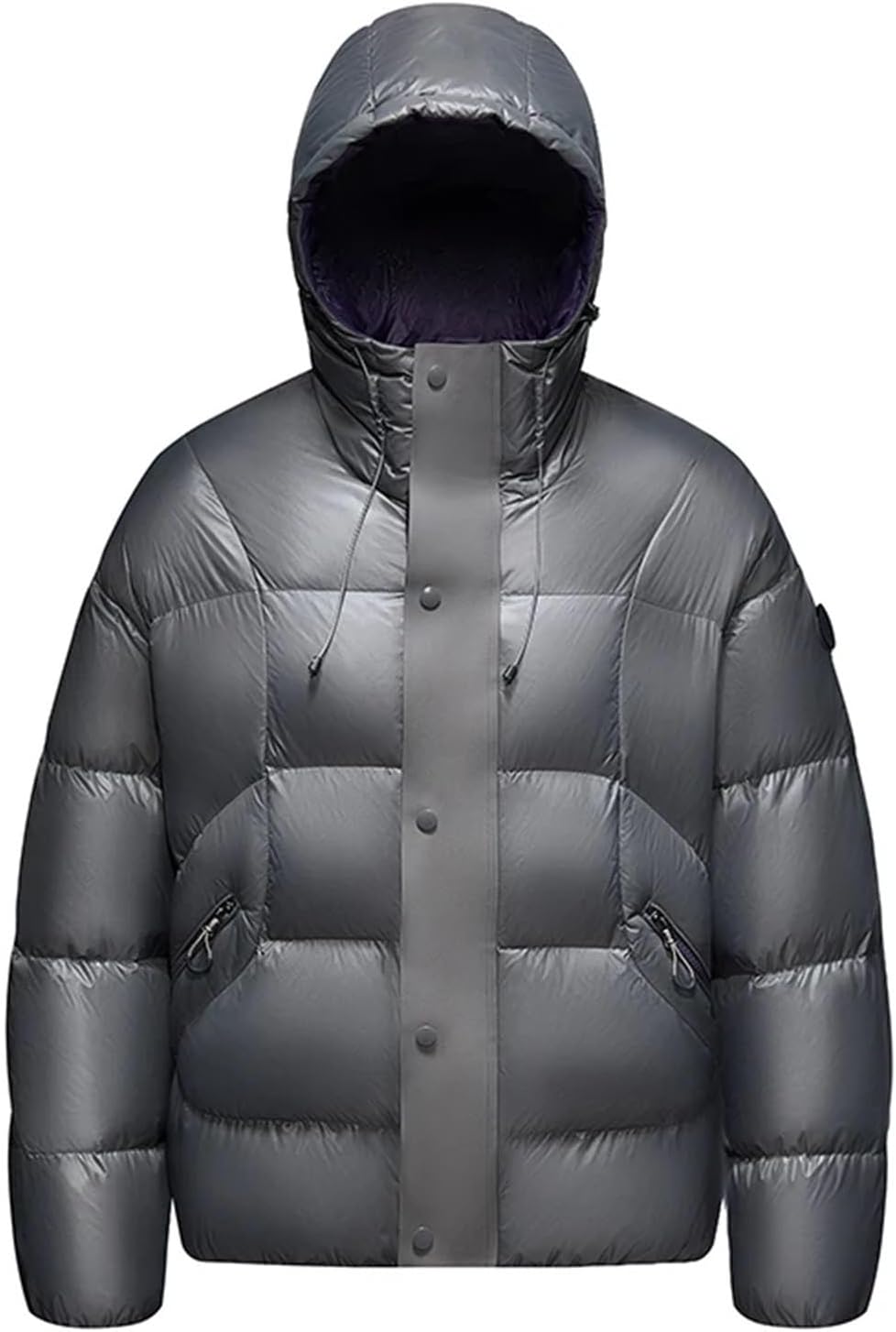 Lightweight Men's Down Jacket White Duck Down Solid Color Outdoor Water-Resistant Insulated Top