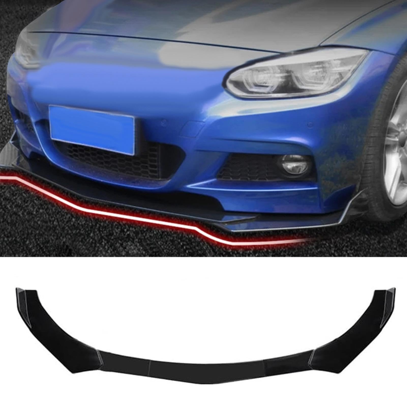 Splitter per Labbro del Paraurti Anteriore - Kit Corpo Regolabile a Cinque Stadi