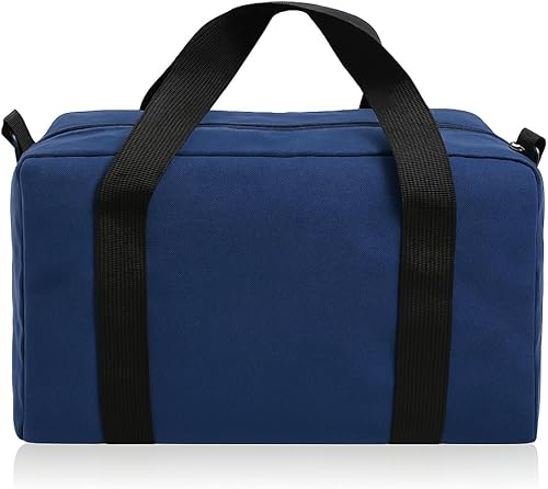 Miniatura 10 de Bolsa de herramientas pequeña, bolsa organizadora de herramientas de boca ancha, bolsa de herramientas de gran capacidad para hombres, bolsa de Caqui