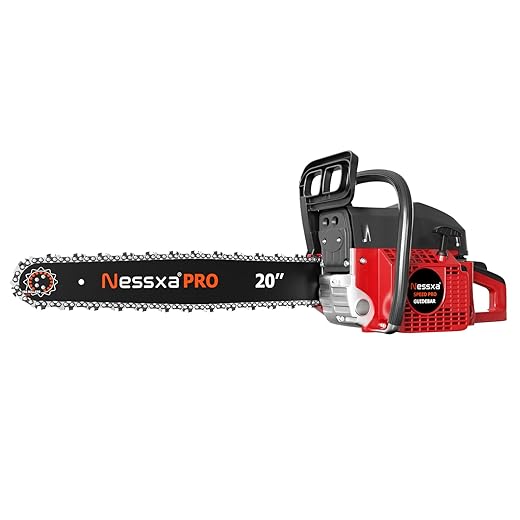 62cc Gas Chainsaw 20-Inch, Commercial Grade Chainsaw with Ergonomic Handle & Automatic Oiler, 2-Cycle Engine for Lumberjacks, Storm Cleanup, Ranch Use
