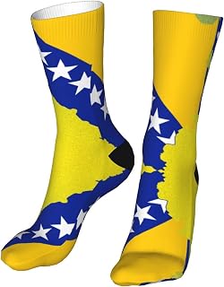 942 Gift Socks 50Cm Bosnian Map Flag Work Socks Colorful Ladies Socks Thick Golf Socks For Aldult, Winter, Mother'S Day