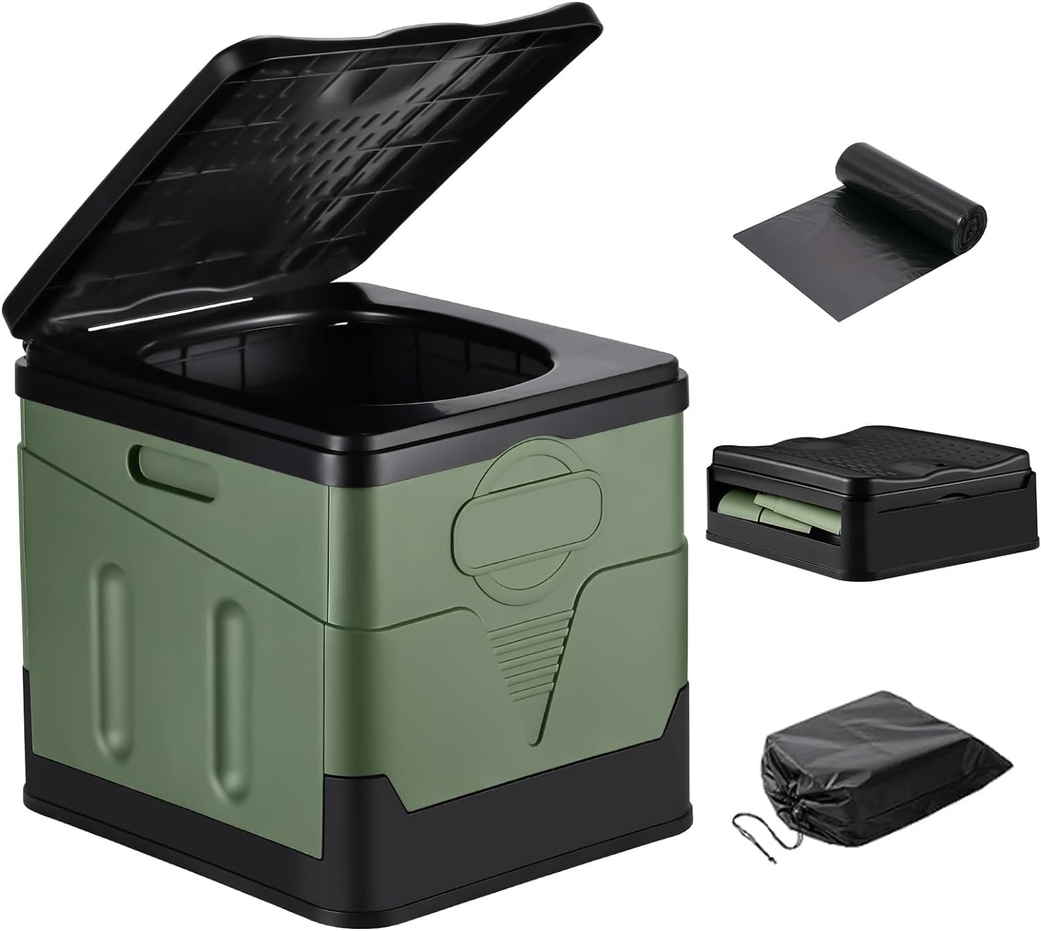 REAGAR Tragbare Campingtoilette Tragbares Töpfchen für Erwachsene Klappbare Toilette für Auto Camping Wandern Lange Reisen Strand für Audi A3 Sedan 2013-2023