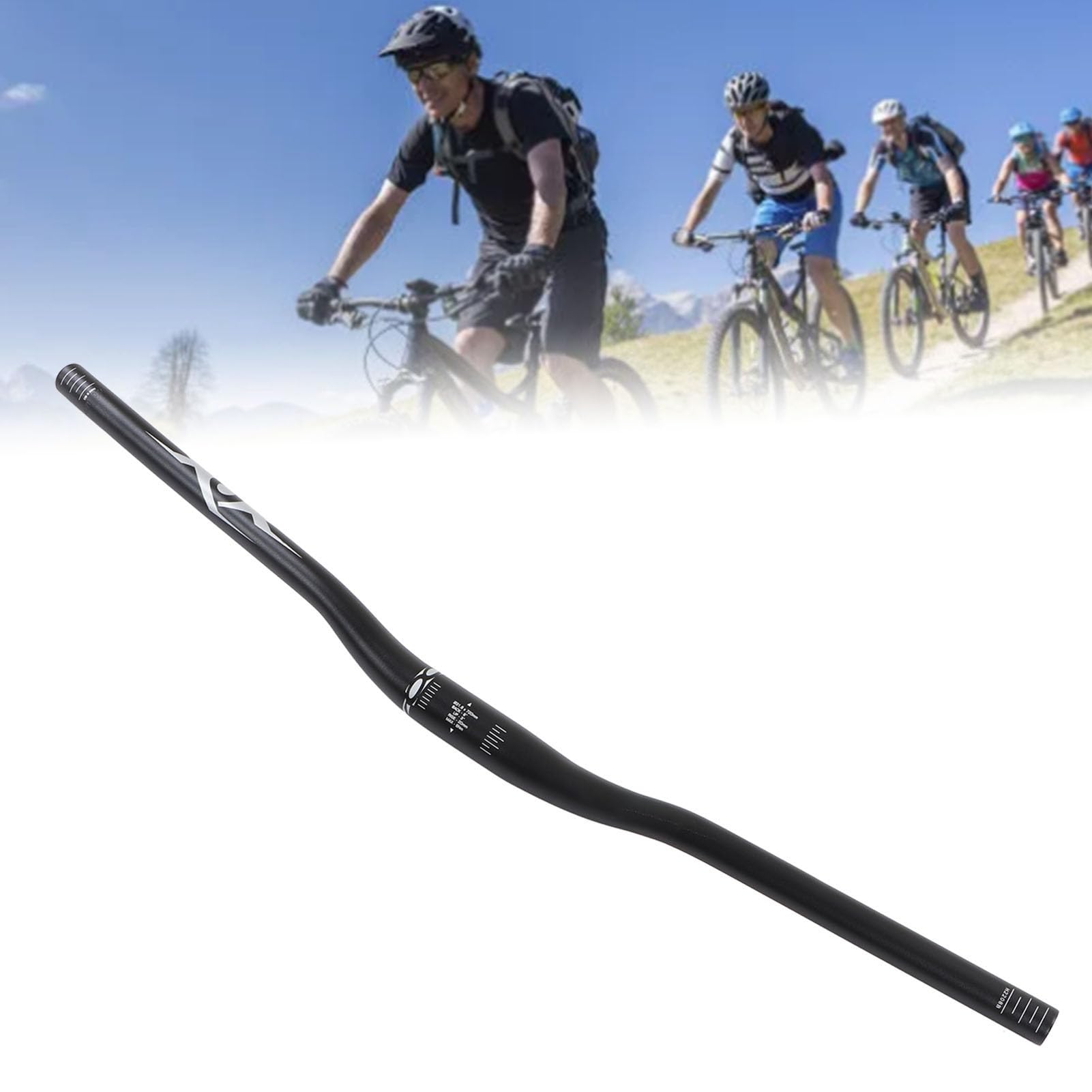 Rowerowe rowerowe kierownice Black Regulowane 720 mm aluminium aluminium górskie kierownicze rowerowe dla entuzjastów rowerowych rowerowych rowerowych