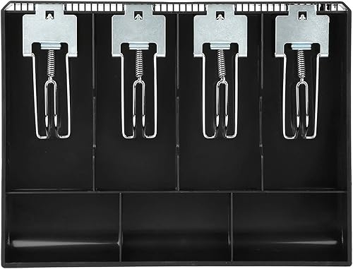 Yosoo Health Gear Caja de cajero inserto de caja registradora de repuesto para cajón 12 negro