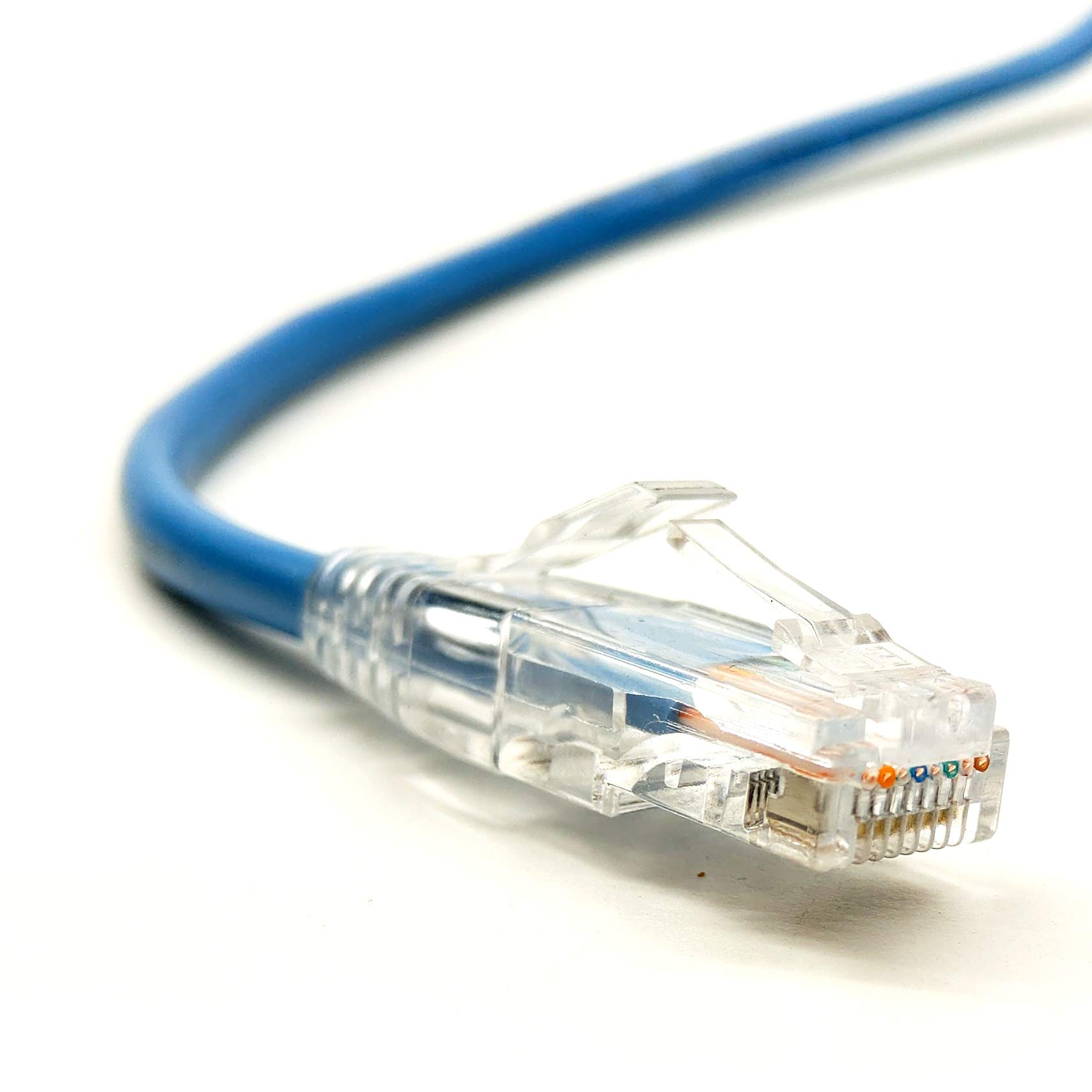PHAT SATELLITE INTL - CAT5e CMR Riser LAN Ethernet Data Cable, Solid Bare Copper 24AWG 4-Pair UTP 350Mhz EZ Pass Thru RJ45 Fittings with Strain Relief Boots UL ETL Assembled in USA (390 feet, Blue)
