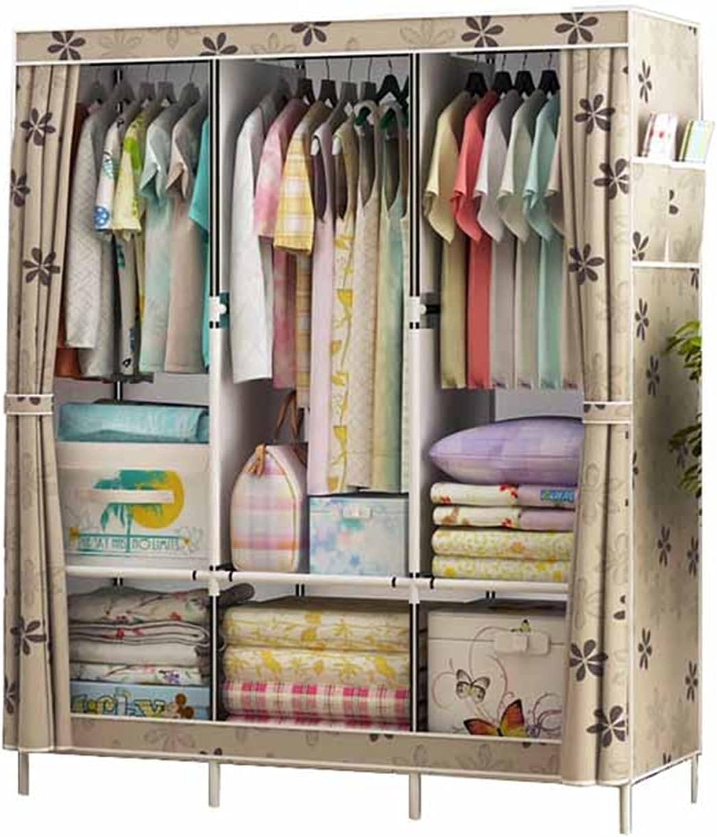Armario abierto para dormitorio ideal para organizar ropa y vestidos largos
