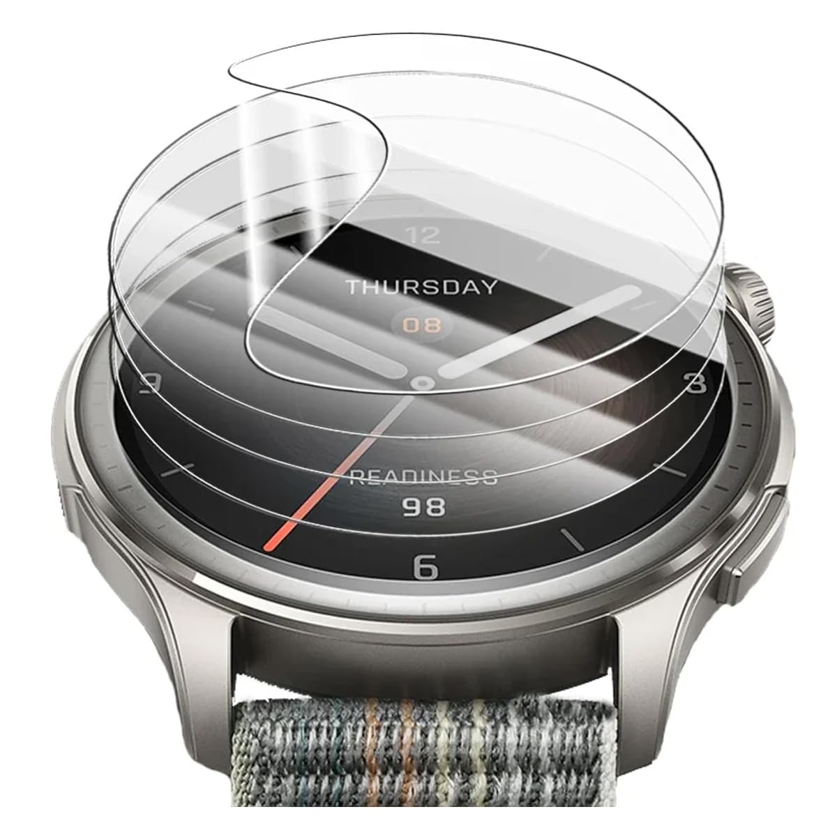 5pcs Película hidrogel Protector de pantalla para Amazfit Balance Smartwatch 46mm, Smartwatch Película tpu de protección transparente flexible de alta definición