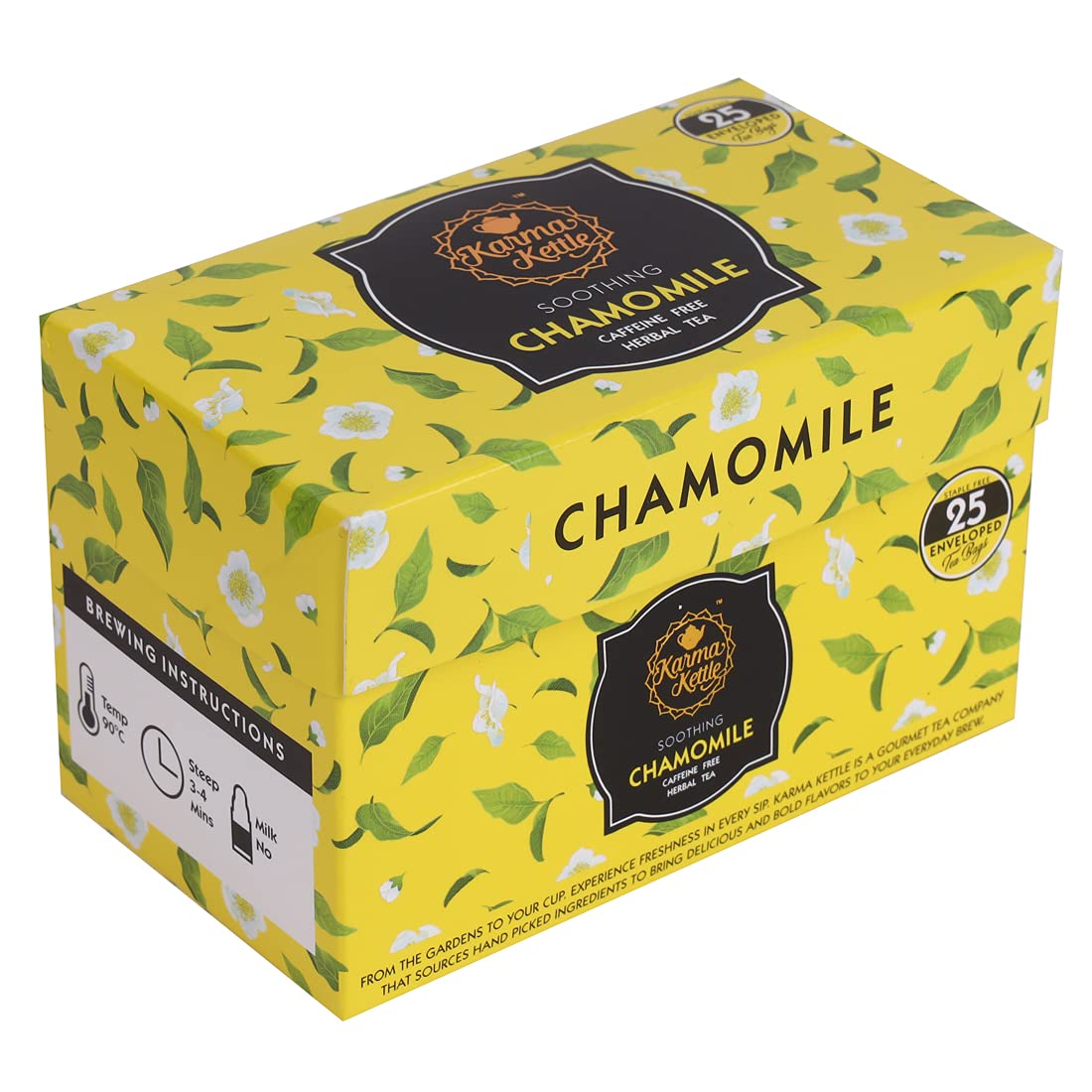 Karma Kettle Chamomile Tea Unbleached and Staple-Free 25 Teabags (B0946QJX3T) Amazon Price History, Amazon Price Tracker