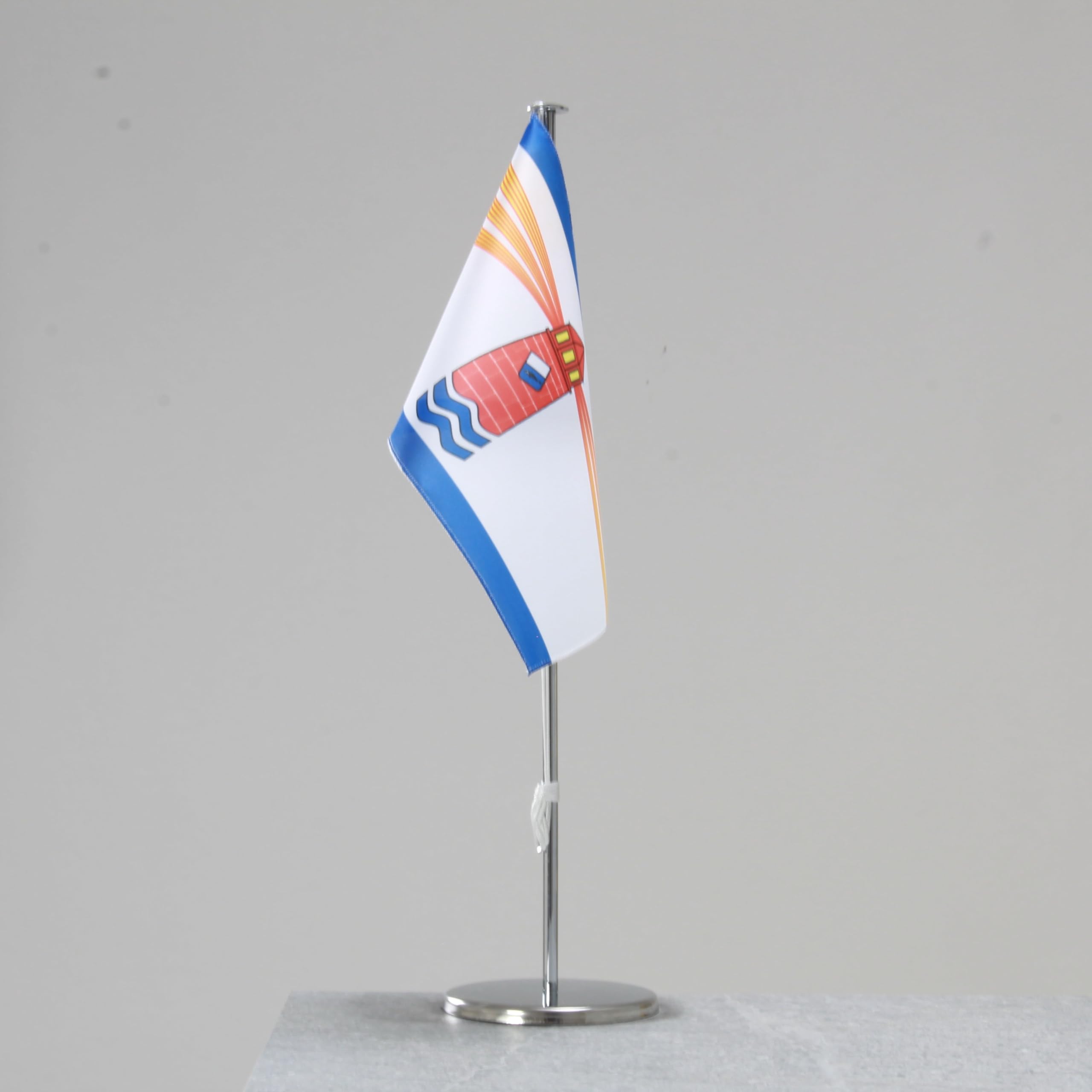 Drapeau de table « Westerland » - Motif Sylt maritime pour l'intérieur - Chromé - 42 cm