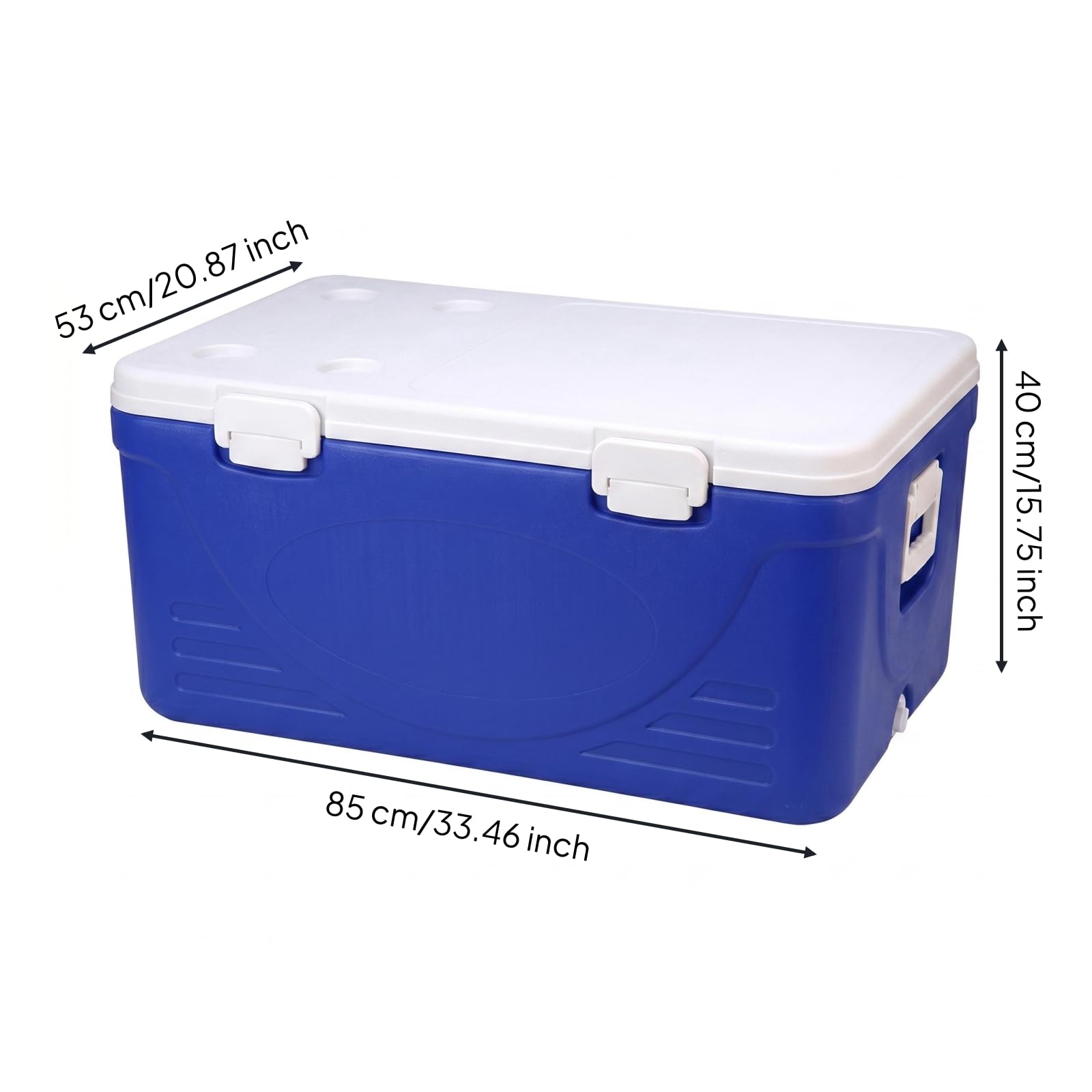 Unità di Stoccaggio Isolata Contenitore Termico Scatola Frigo Cassa da Trasporto con Coperchio Apribile Chiusura Frontale E Maniglie per Organizzare, style to 1