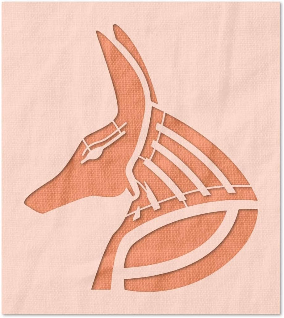 Stencil Stop Egyptian Anubis Symbol Stencil - Reusable for DIY Projects, Painting, Drawing, Crafts - 14 Mil Mylar Plastic (15.75 x 18 inches)