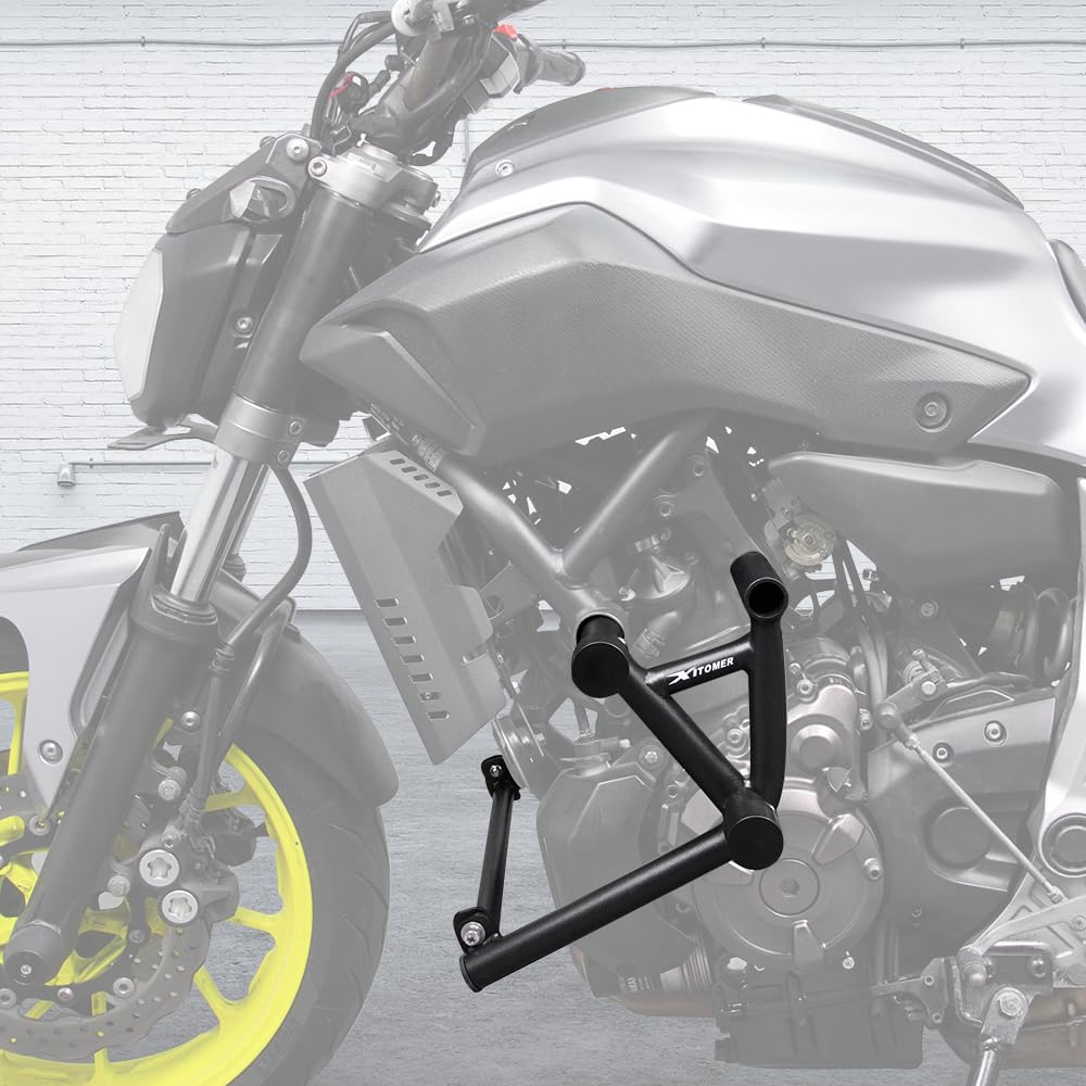 Xitomer Crash Cage Stunt Engine Guard compatibile con FZ-07 MT-07 2014-2024 FZ07 MT07 Drift Street Engine Guard Crash Bar Race Rail