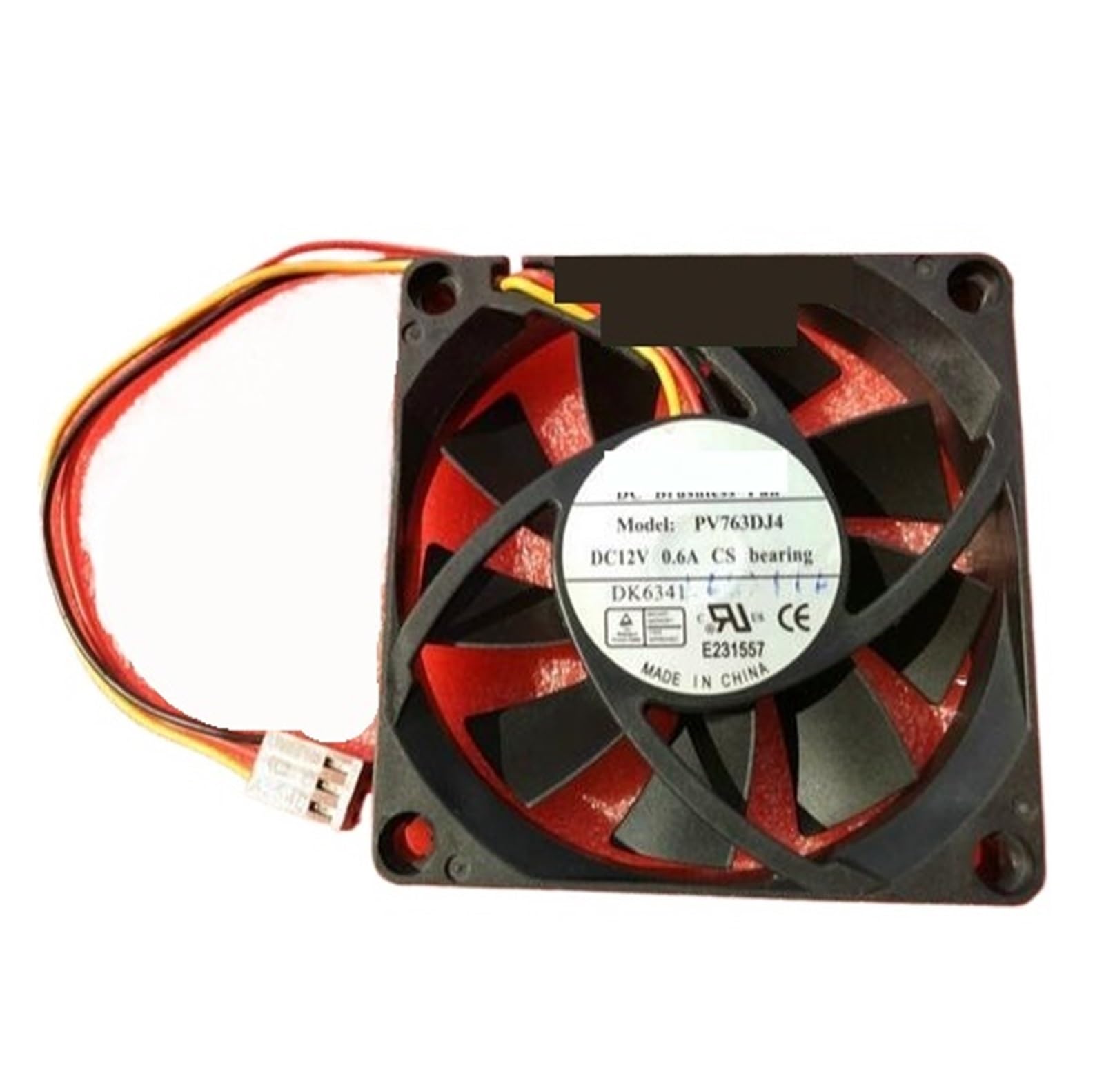 LZIKKGKI 70 * 70 * 15 PV763DJ4 DC12V 0.6A 3 Wire Fan