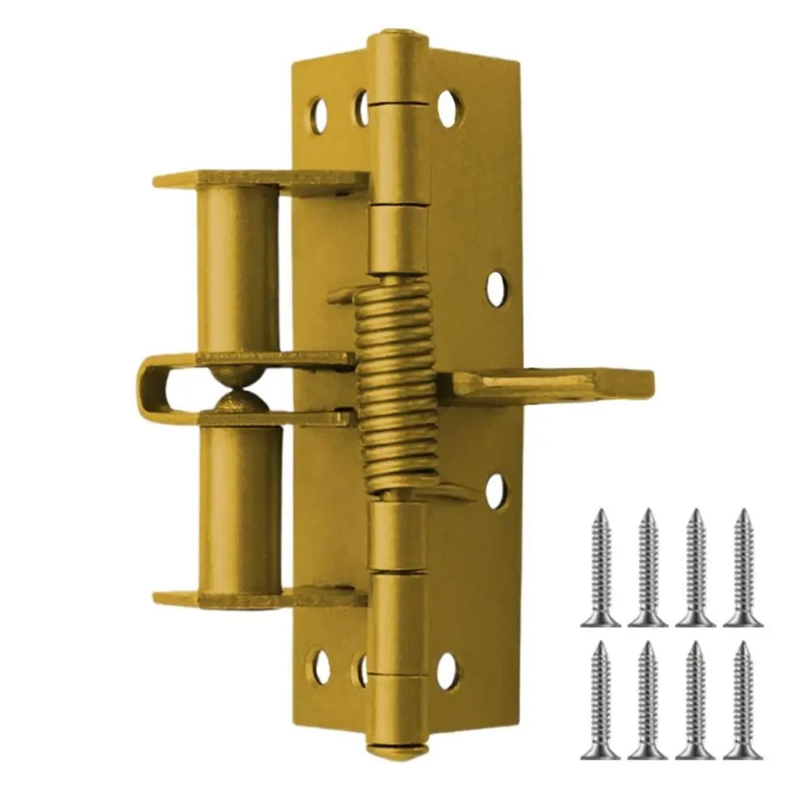 Self-Opening Spring Hinges, Heavy Duty Self-Closing Door Spring Hinge(Gold)