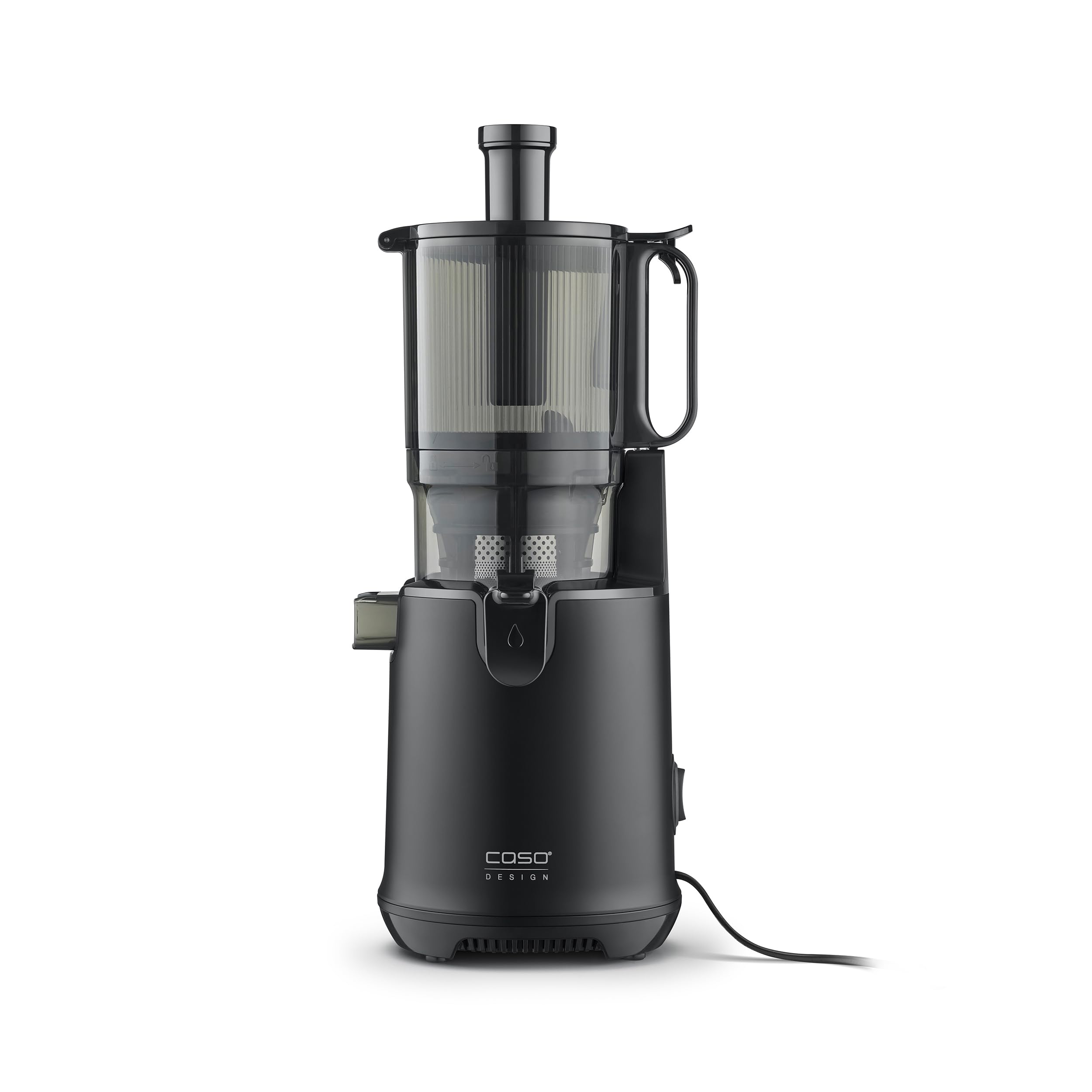 CASO Juice Fit Pro Slow Juicer, zwycięzca testu: test domu i ogrodu, niska liczba obrotów (40 obr./min), duży otwór do napełniania o średnicy 130 mm do całych owoców, czarny