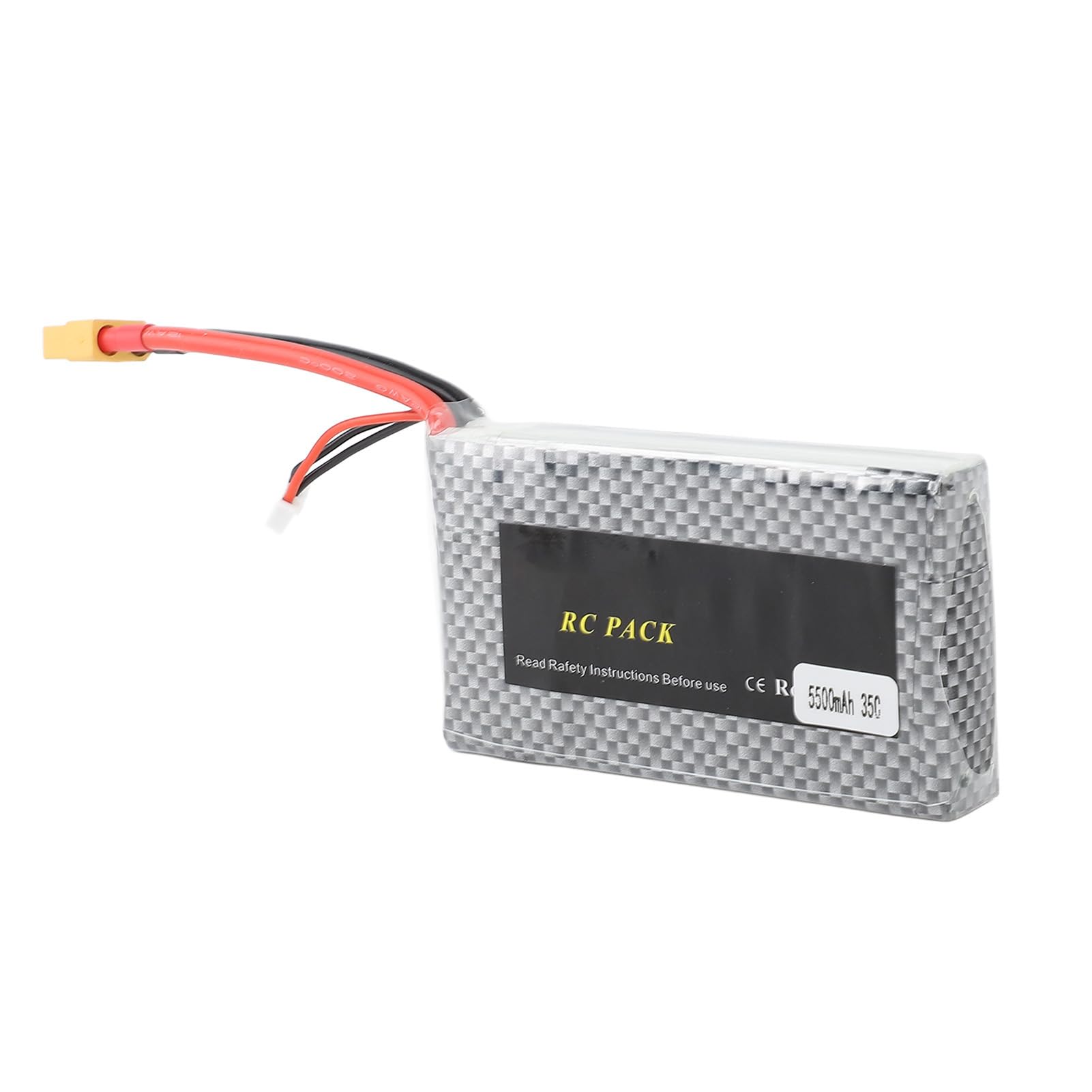Socobeta Batería de Litio para Coche RC, 7,4 V, Alta Capacidad, 5500 MAh, Batería Recargable Duradera para Vehículos RC a Escala 1/10 y 1/18