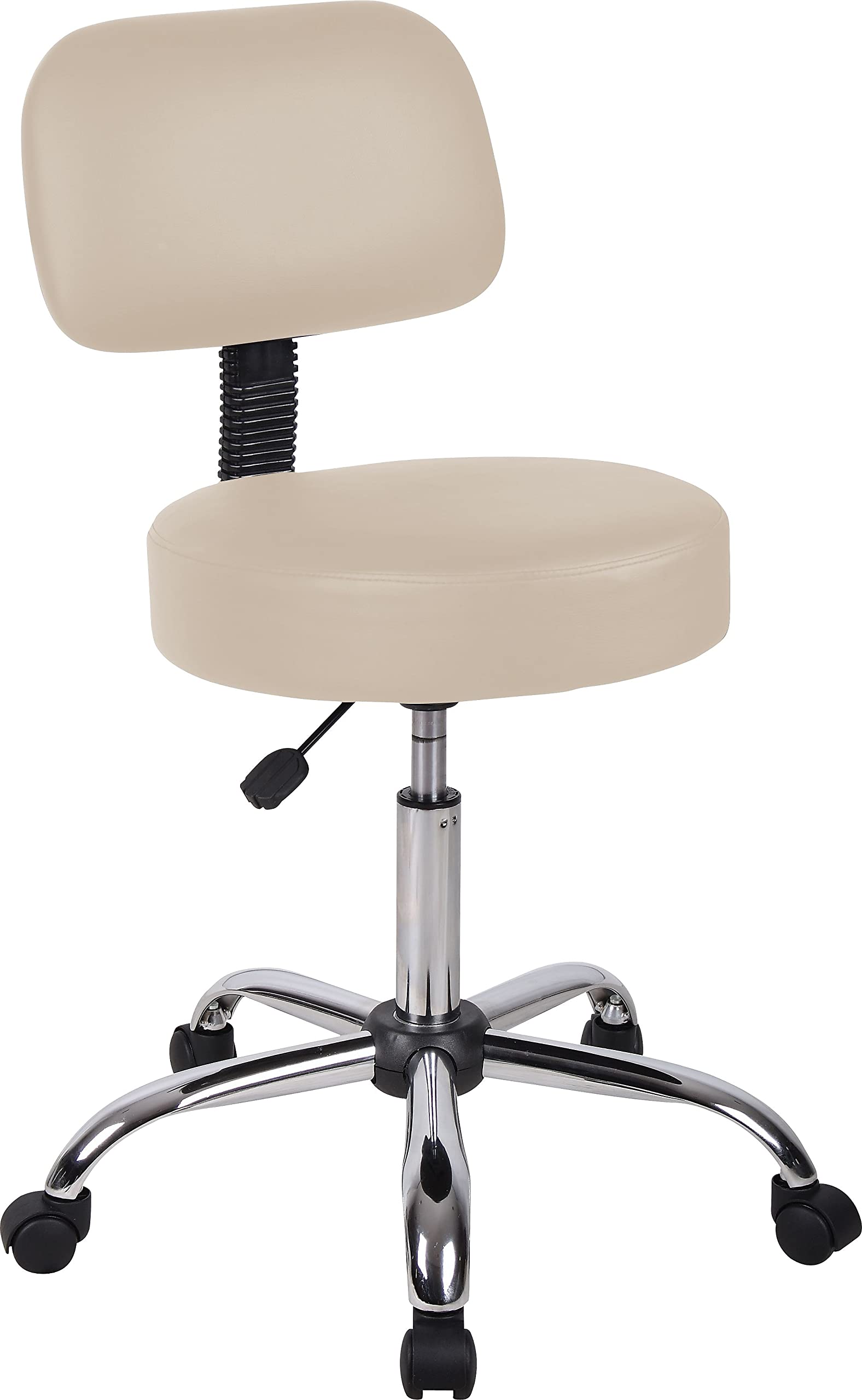 boss office products be well medical spa stool with back in beige