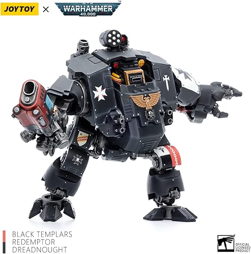 Miniatura 4 de JOYTOY - Figuras de acción 118 Warhammer 40K Mecha Imperial Fists Redemptor Dreadnought Lagos Gunthatoz