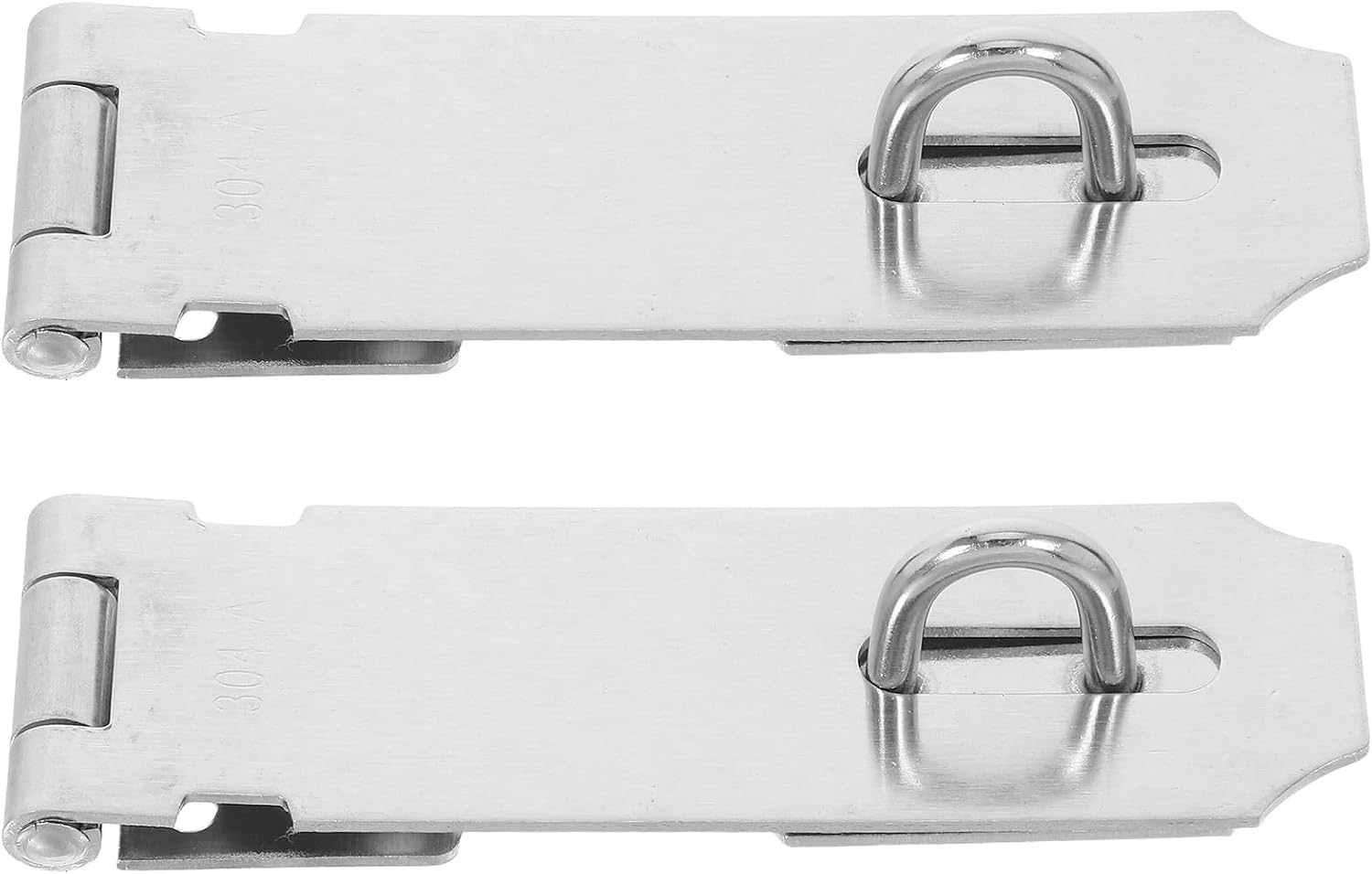 Hasp Lock 4Pcs Stainless Steel Door Lock Hasp Latch Set Safety Gate Padlock Buckle with Screws for Doors, Cabinets