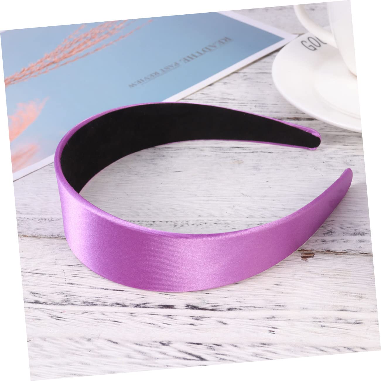 MAGICLULU 6 Piezas diadema de color sólido turbante de raso coleteros scrunchies tiara aros para el cabello diadema elegante europeo y americano Accesorios para el cabello sombrerería Perder