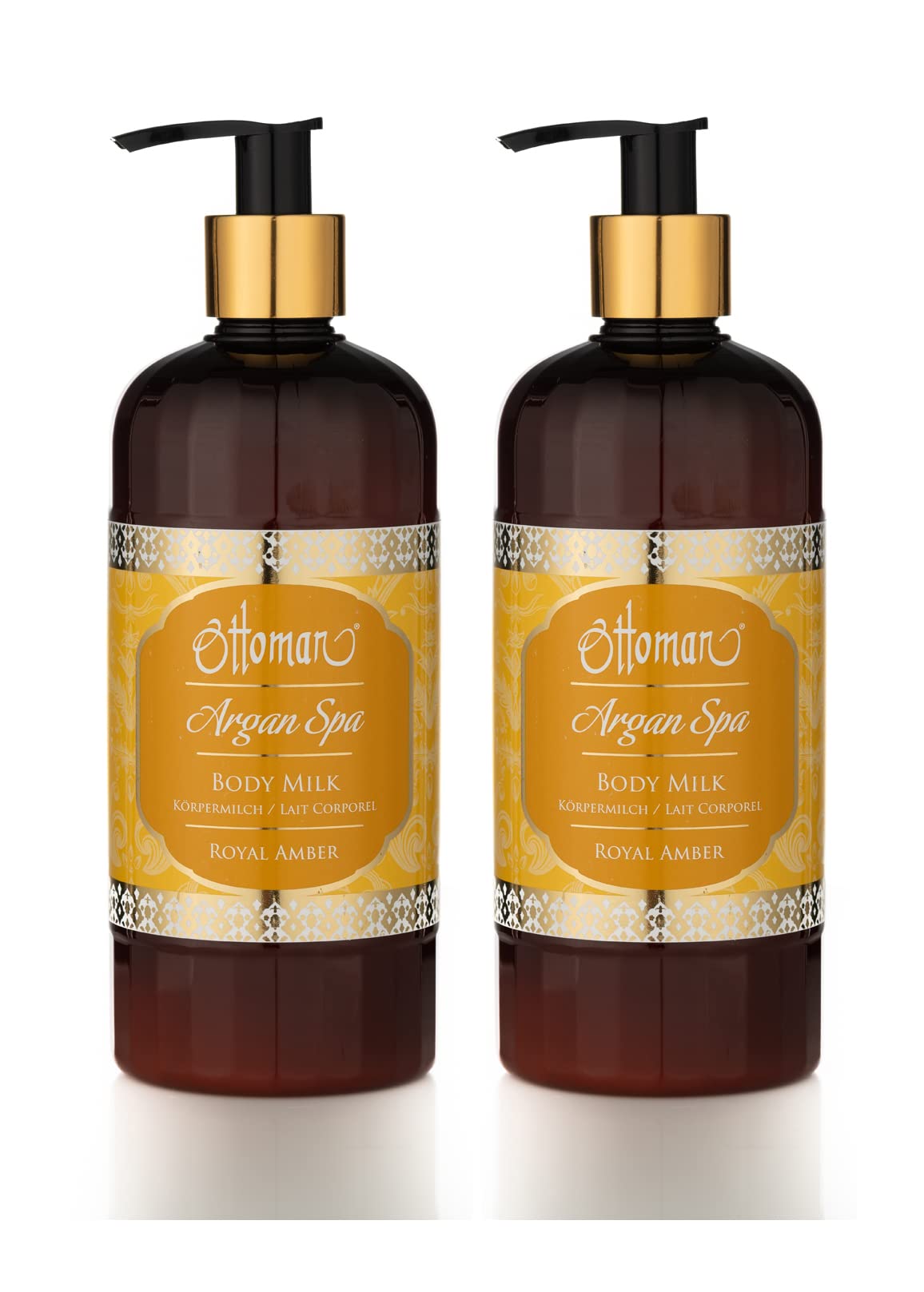 Ottoman Argan Spa Body Milk Royal Amber Pack of 2 x 400 ml, 400 ml (Pack of 2)