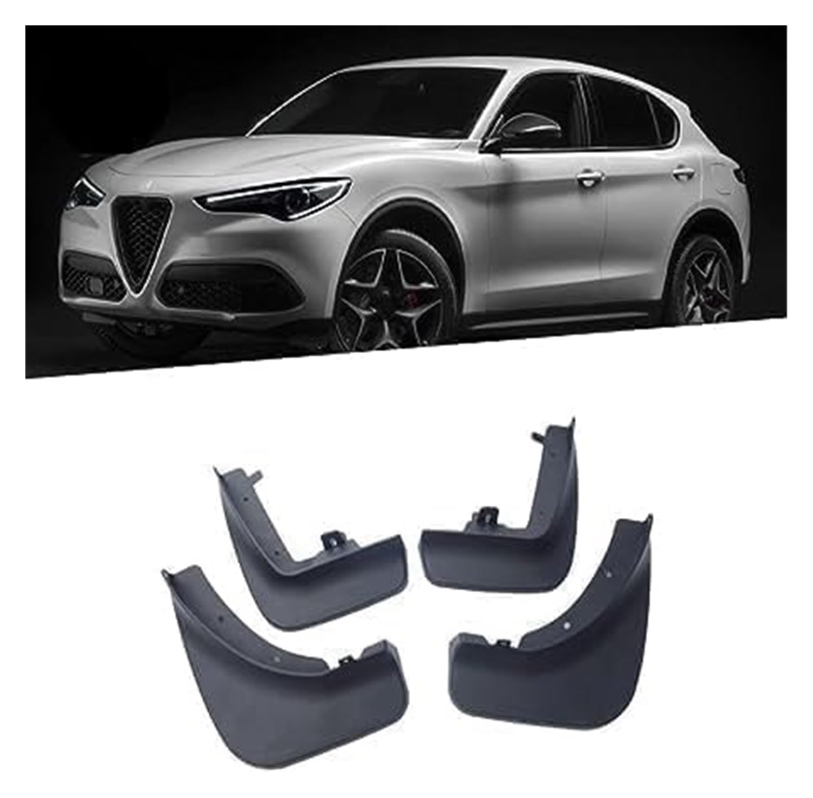 Per Alfa Per Romeo Per Stelvio 2017-2021 Paraspruzzi Anteriori Posteriori Parafanghi Pneumatici Protezioni Accessori Passaruota Parafanghi Anteriori E Posteriori