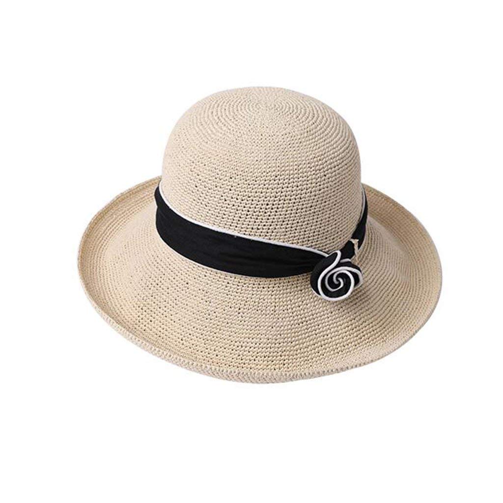 MU Viaje al Aire Libre Sombreros para el Sol Sombrero de Paja Entre Padres e Hijos Sombrero de Playa de Verano Gorra pequeña y Fresca de protección Solar