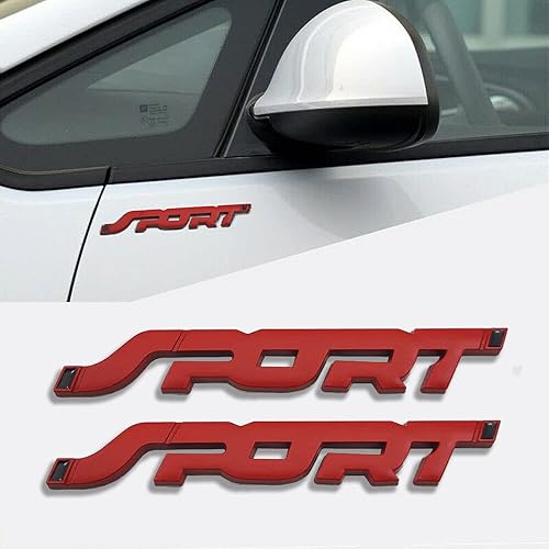 Calcomanías de metal con logotipo deportivo 3D para automóvil, camión, SUV, adhesivo universal para guardabarros laterales y maletero, 2 unidades