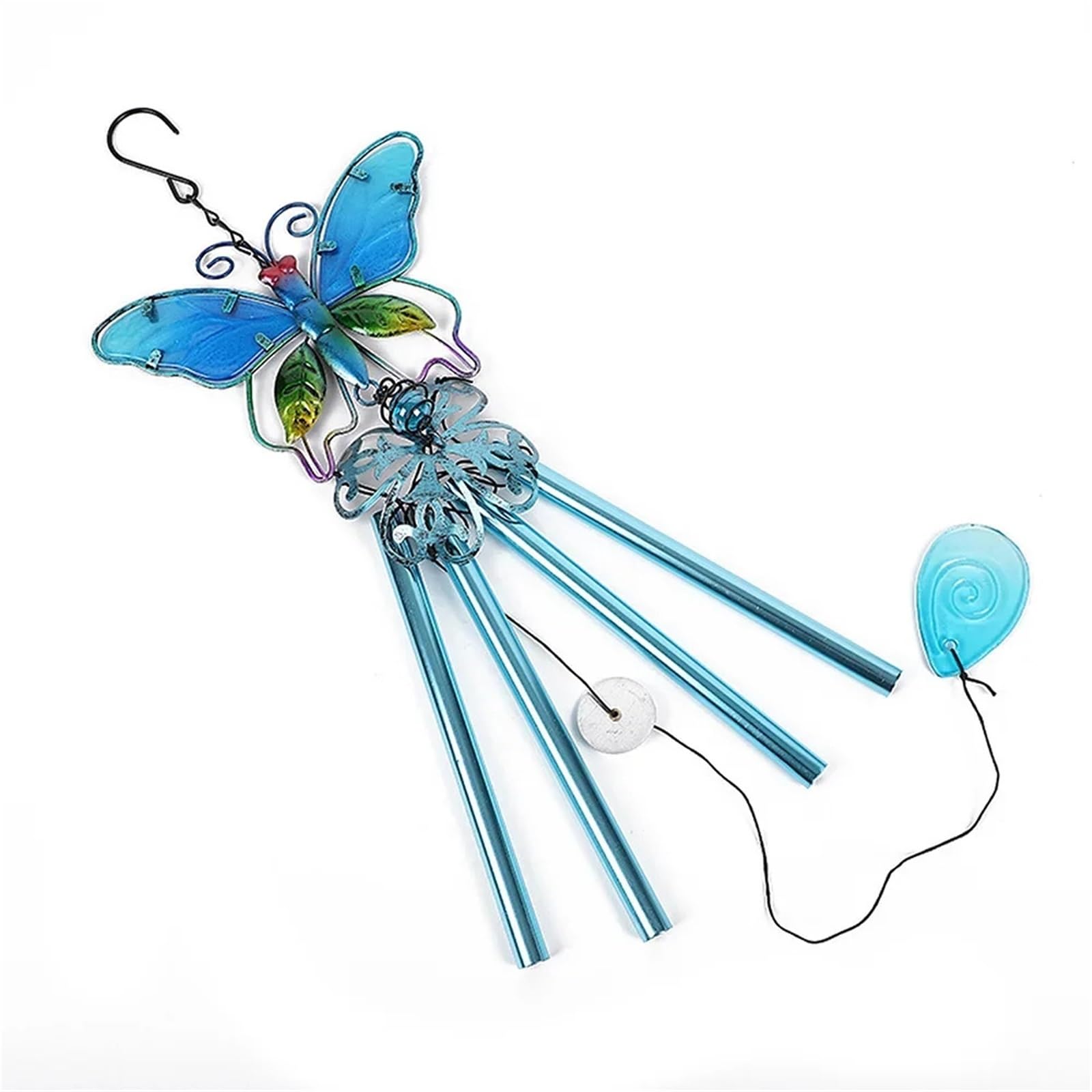 Wind Chimes Wind Chime Hummingbirds Dragonflies AluminumTube Art Hanging Bells For Home Garden Decor(Color-28)