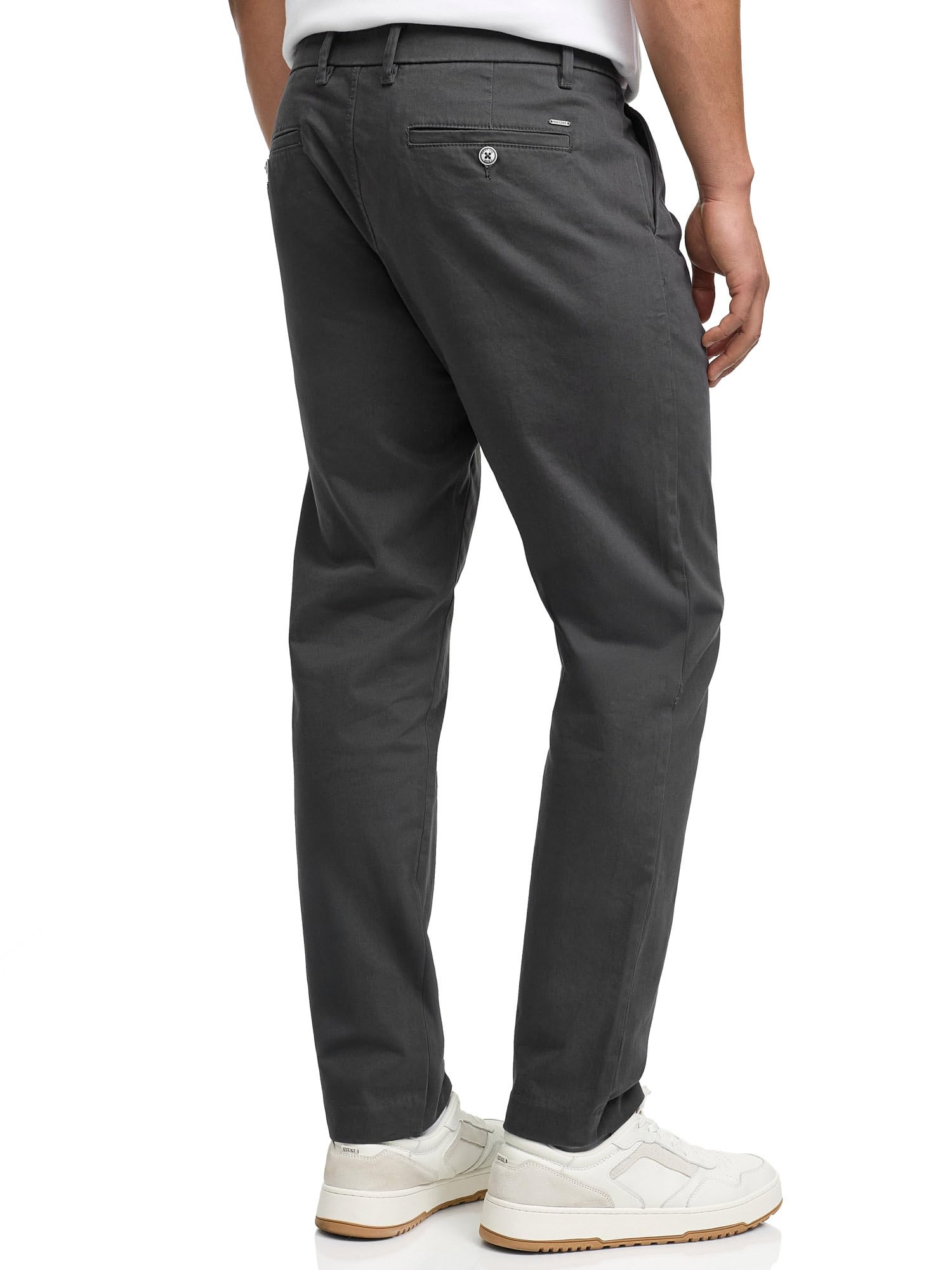 Indicode Herren Ignazo Stretch Chinohose aus 98% Baumwolle mit 4 Taschen | Bequeme Chinohose für Büro und Alltag mit angenehmer Passform, Herrenhose, Stoffhose, Businesshose, Freizeithose für Männer