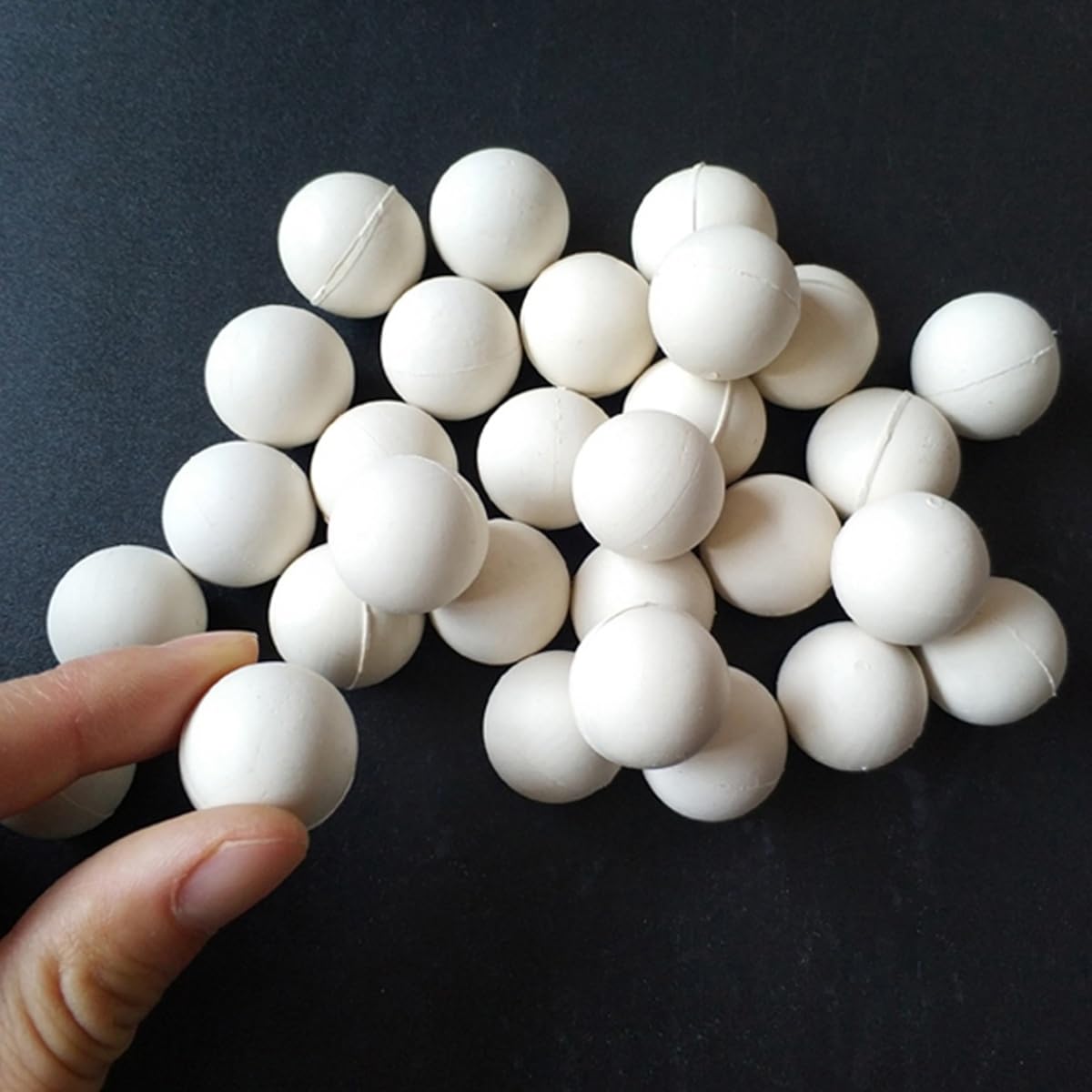 Vollgummibälle, 10–50 mm, weiße Hüpfbälle for Training und Industrie(50mmx10pcs)