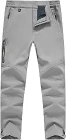 Calças de neve masculinas impermeáveis isoladas para caminhadas de inverno snowboard forro de lã softshell calças de esqui