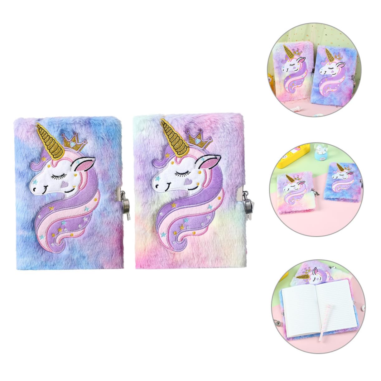 2pezzi Quaderno Di Peluche Diario Con Copertina Di Peluche Quaderno Fumetti Morbido Accessorio Per Ragazza Compatto