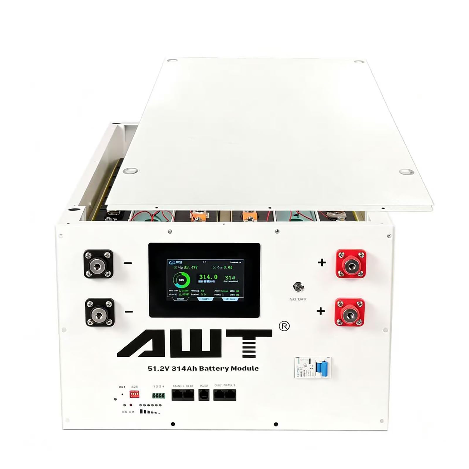 Batería de 48 V/51,2 V 314 Ah EVE LiFePO4, batería de almacenamiento solar de 16 kWh con 200 A JK BMS, WiFi, Bluetooth, RS485 y CAN, pantalla táctil, control de aplicación, más de 15000 ciclos de