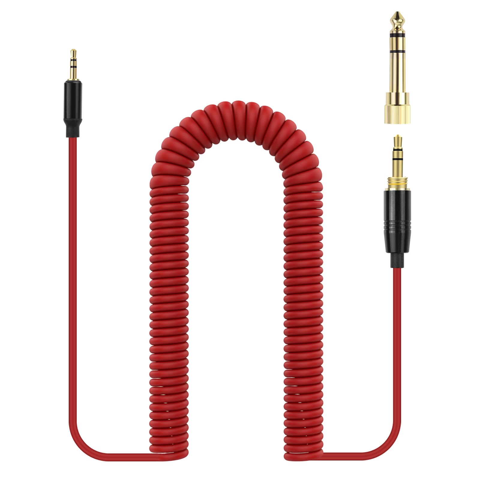 Gneinour QC45 Coiled Audio Cable Compatible with Bose QuietComfort, QuietComfort Ultra, QC45, QC35, QC35 II, QC25, NC700 Headphones, 2.5mm to 3.5mm