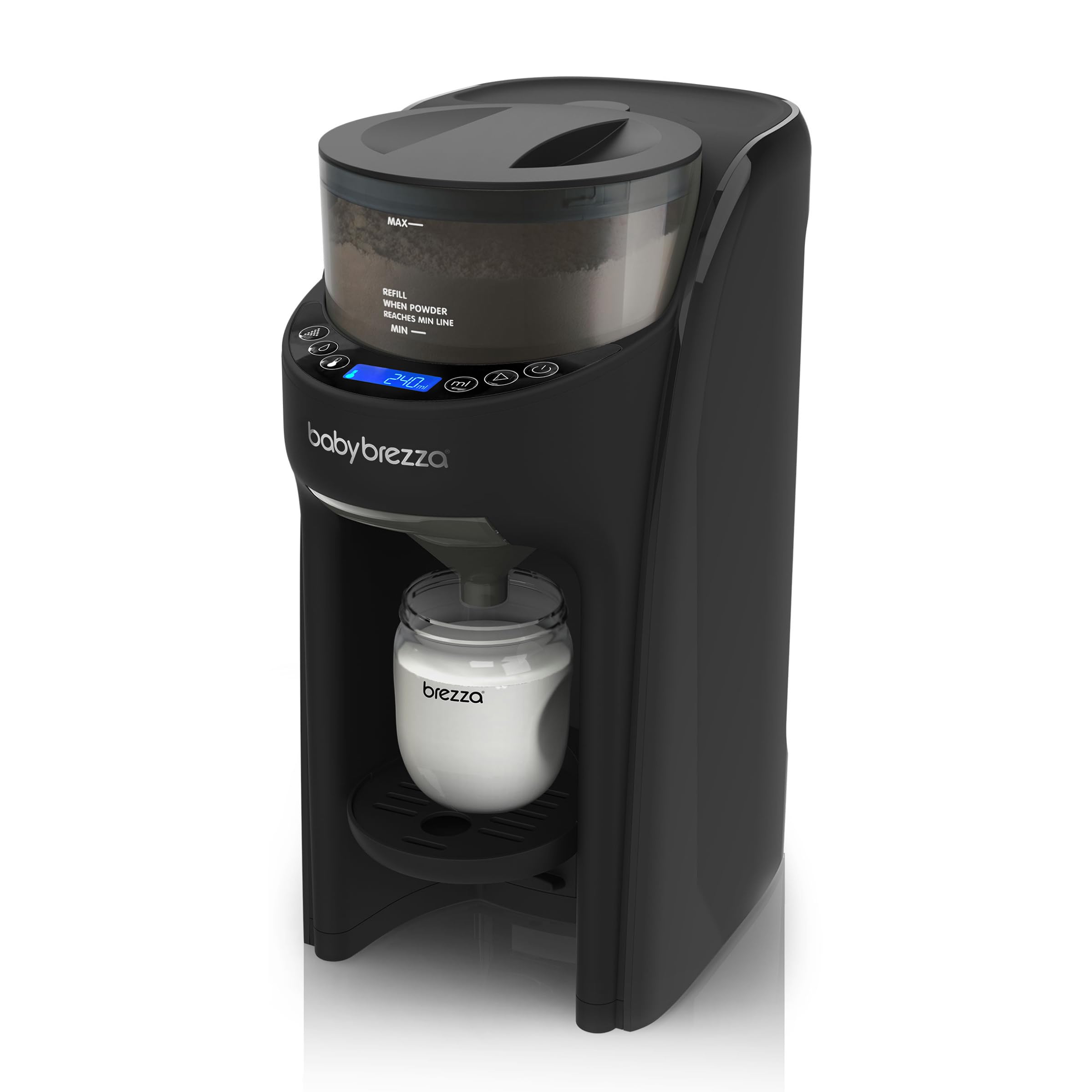 Baby Brezza Formula Pro Advanced Automatischer Flaschenzubereiter | Mischt Milchpulver & Wasser perfekt per Knopfdruck – 3 Temperaturen – Für alle Flaschen & Pulver – BPA-frei, schwarz