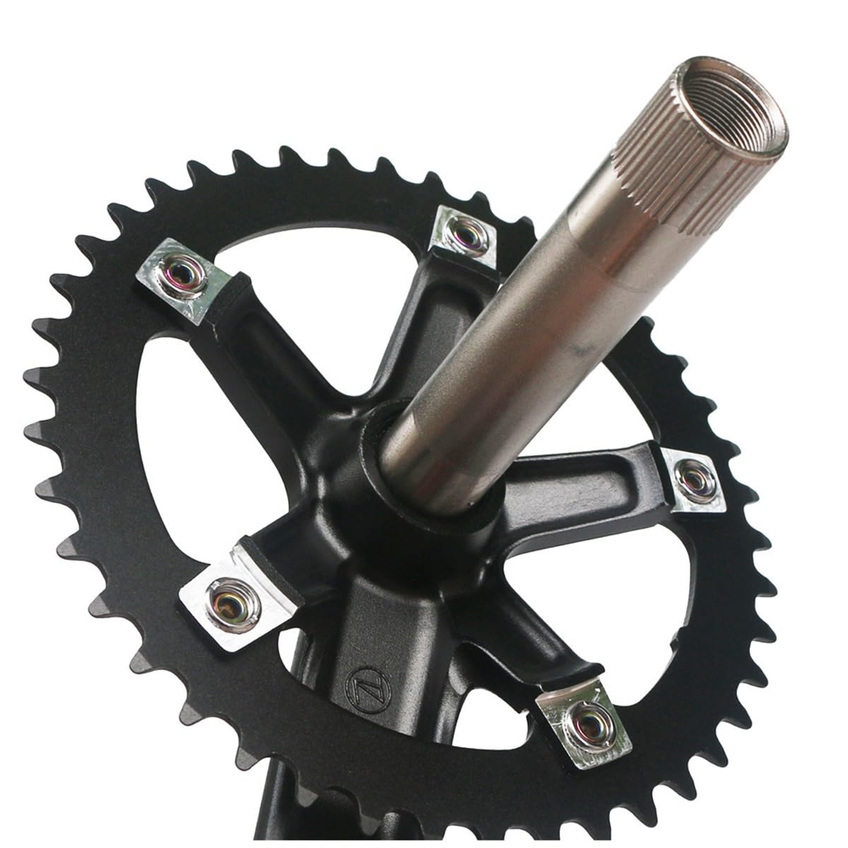 Guarnitura Bicicletta da Strada Singola Rotonda Ingranaggio 44T Pedivella Lega di Alluminio 152/165/170mm Integrate Cave Guarnitura con BB