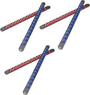 FAVOMOTO 6 Peças Suporte De Ferramenta De Soquete 1/2 Unidade Soquete Rack Clipe Suporte De Trilho Caixa De Ferramentas De Alumínio Organizador De Soquete Suporte De Soquete Organizador