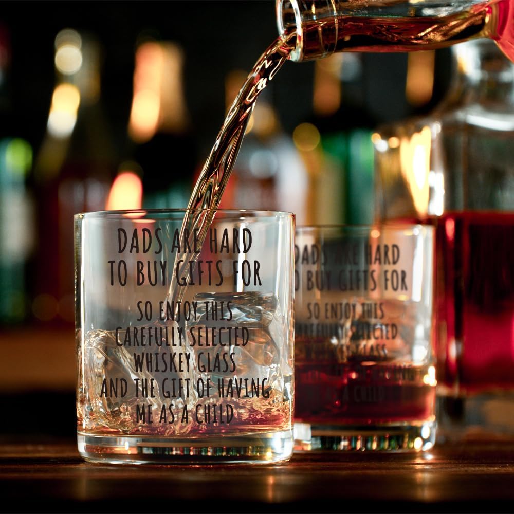 Fatbaby Funny Gifts For Dad From Daughter Son,Humorous Dad Gifts Whiskey Glasses,Birthday Father’s Day Thankgiving Christmas Mug For Father Old Fashioned Wine Glass 10 OZ - Image 3