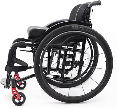 Sports and Leisure Wheelchairs for Adults,Portable Folding Sports Wheelchairs, Self Propelled Wheelchair with Handbrakes and Quick Release Rear Wheels & Anti-Tip Wheels(38cm/15in,Black)