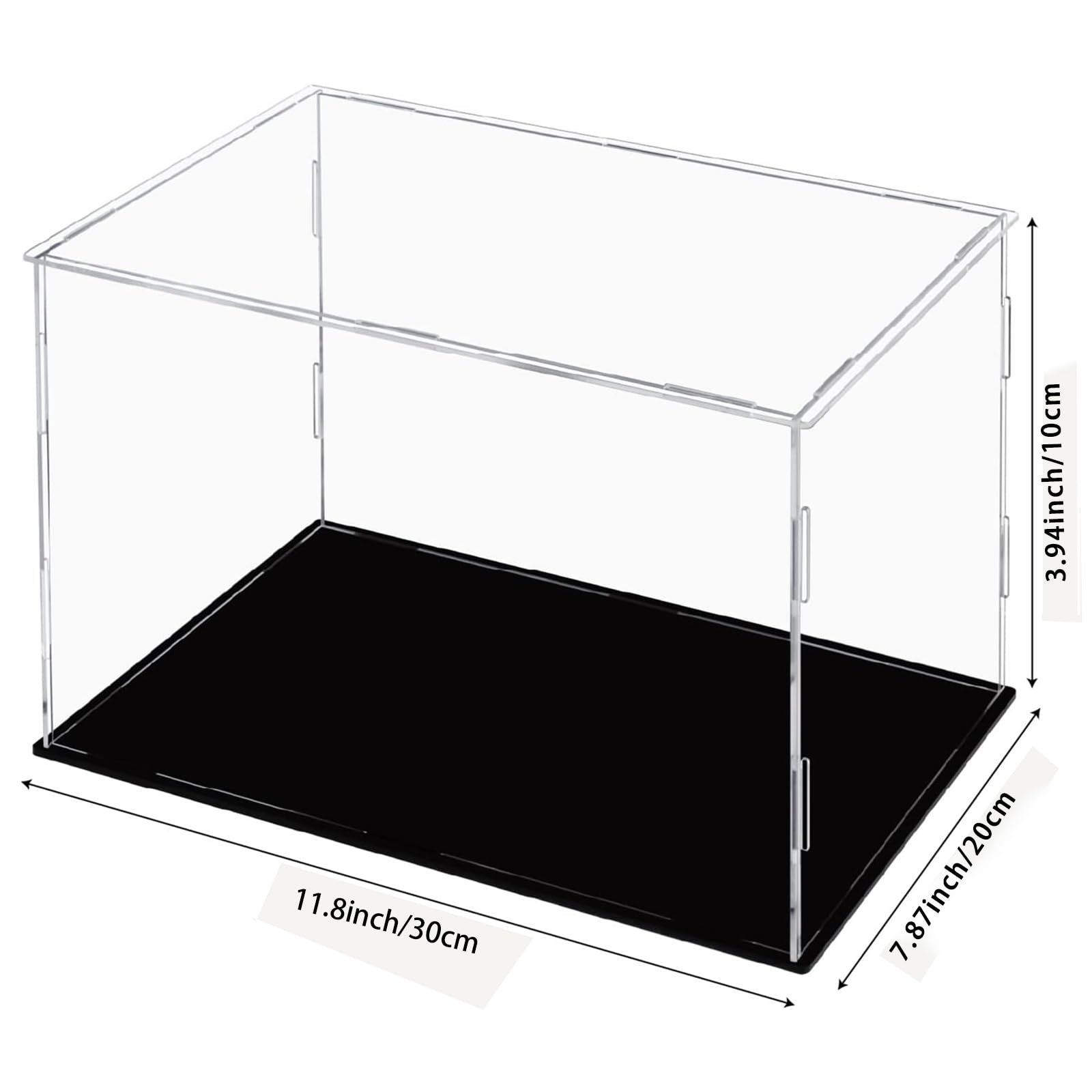 Toolzia Acrylic Clear Display Case,Countertop Box Cube Organizer Stand Dustproof Protection Showcase Cube Collectibles Show Box For Action Figures/Toys/Collectibles(30*20*10Cm) - Image 2