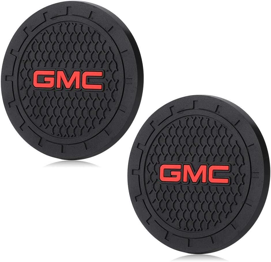 ROORUZ yyyycar 2 Pcs 2.75 inch Car Interior Accessories Anti Slip Cup Holder Mat for GMC All Models (GMC)