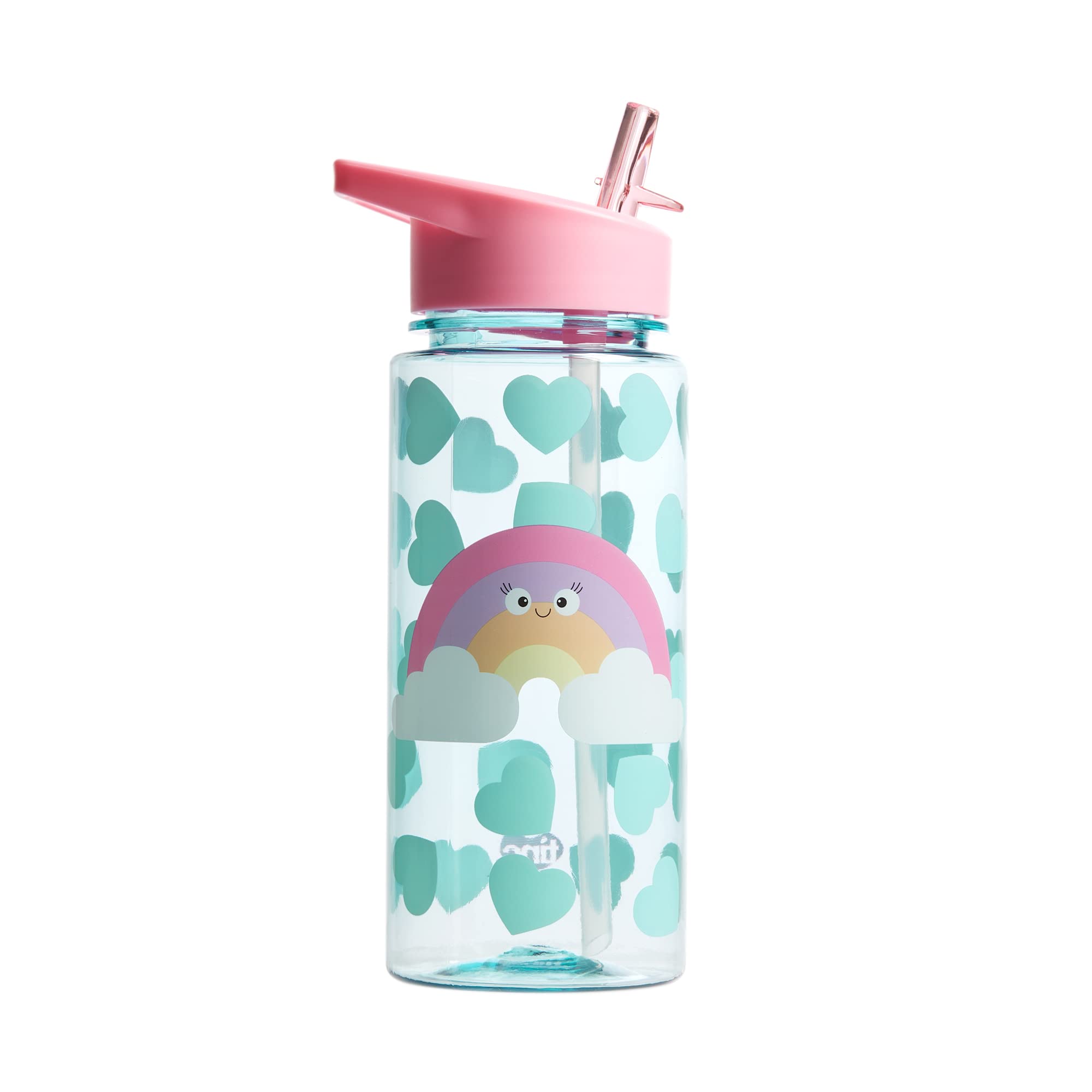 Tinc Rainbow 550ml Leak-Proof Kids Water Bottle With Straw | For School & Holidays | BPA Free (PWBRAINB)