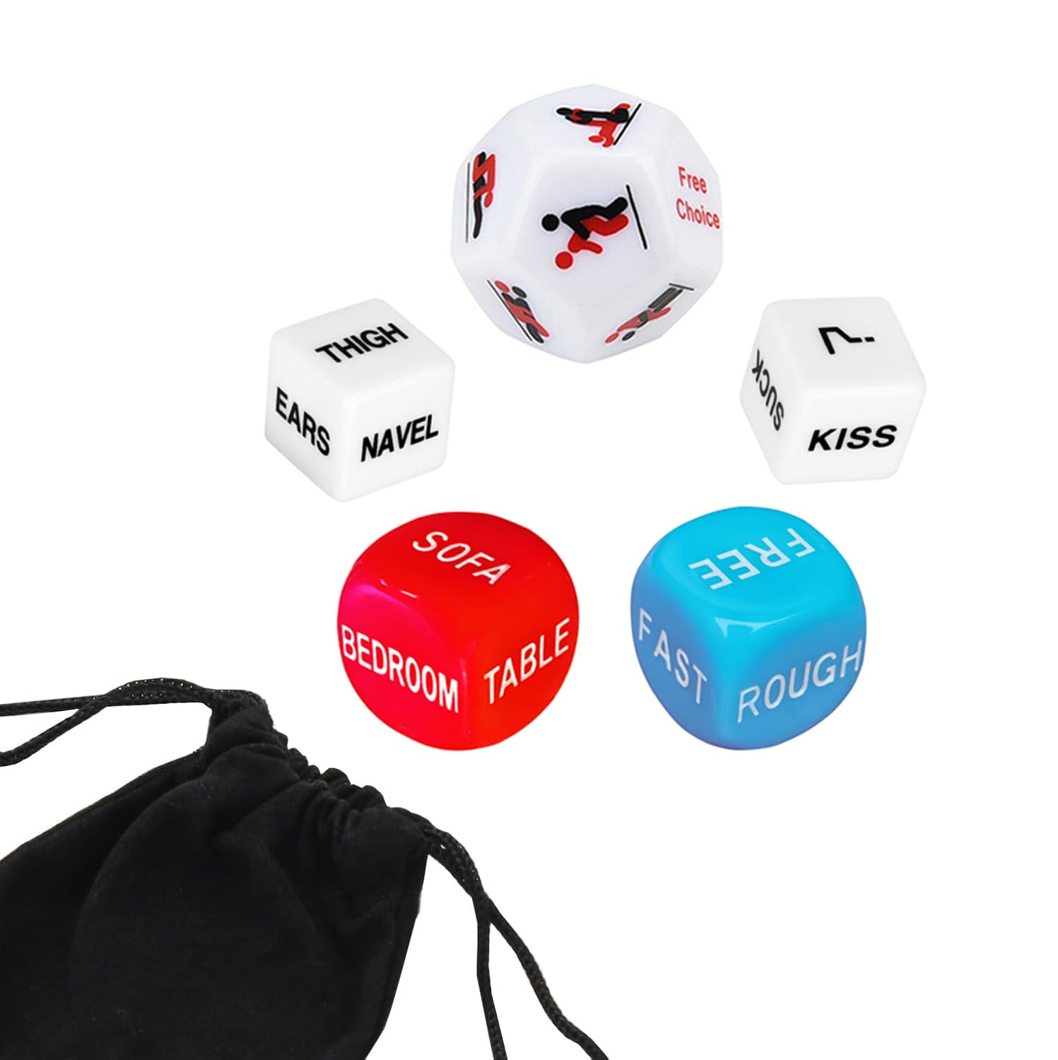 Fly-Love Funny Date Night Dice for Couples Valentine's Day Gift for Women Men Decider Dice Couple Game Dice for Girlfriend Boyfriend Wedding Anniversary Christmas Birthday Gifts 44FV8