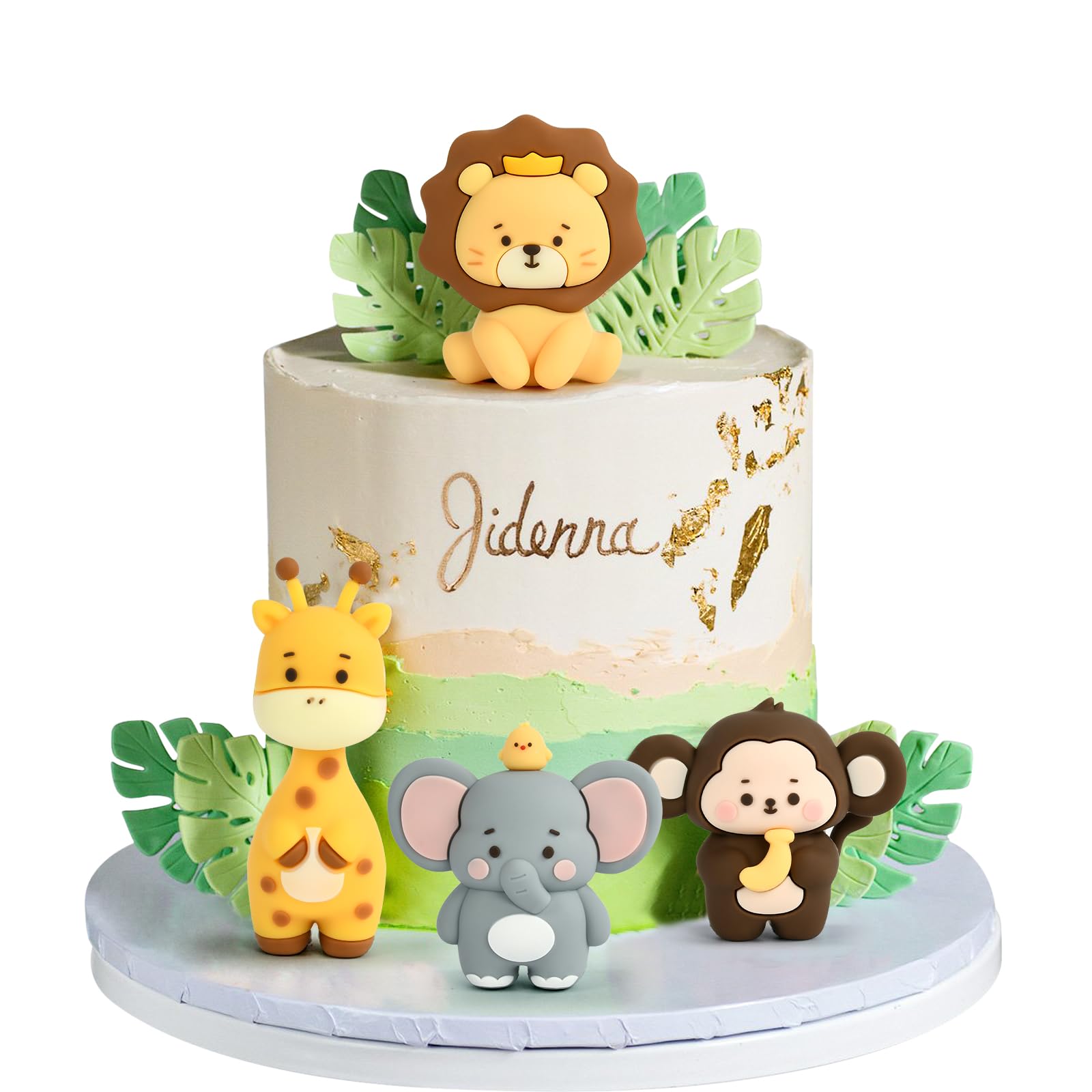 40 Pezzi Decorazioni per Torte Animali, Cake Topper Animali Bosco, Decorazioni Torta Compleanno Animali Foresta, Decorazione Torta Animali Giungla per Bambini Compleanno, Baby Shower, Festa Giungla